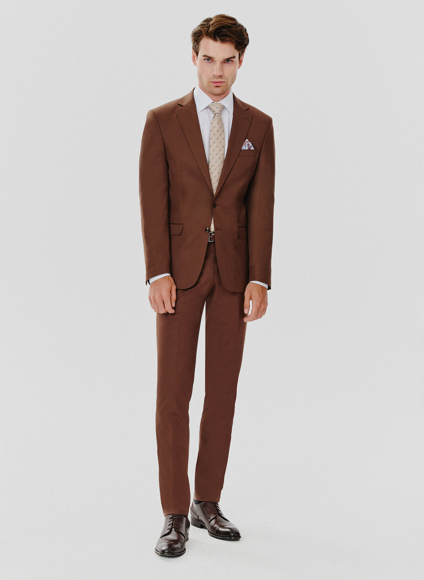 Brązowa marynarka garniturowa - Pako Lorente