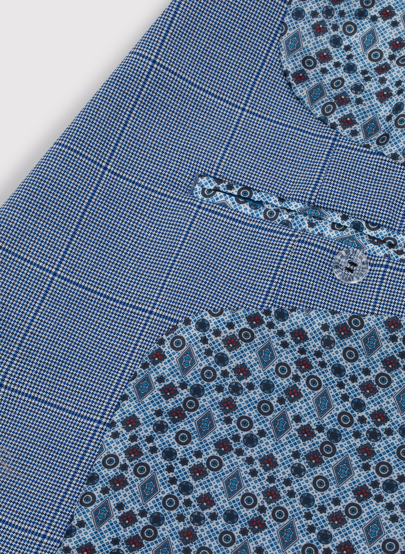 Niebieska męska marynarka garniturowa w kratkę - Pako Lorente