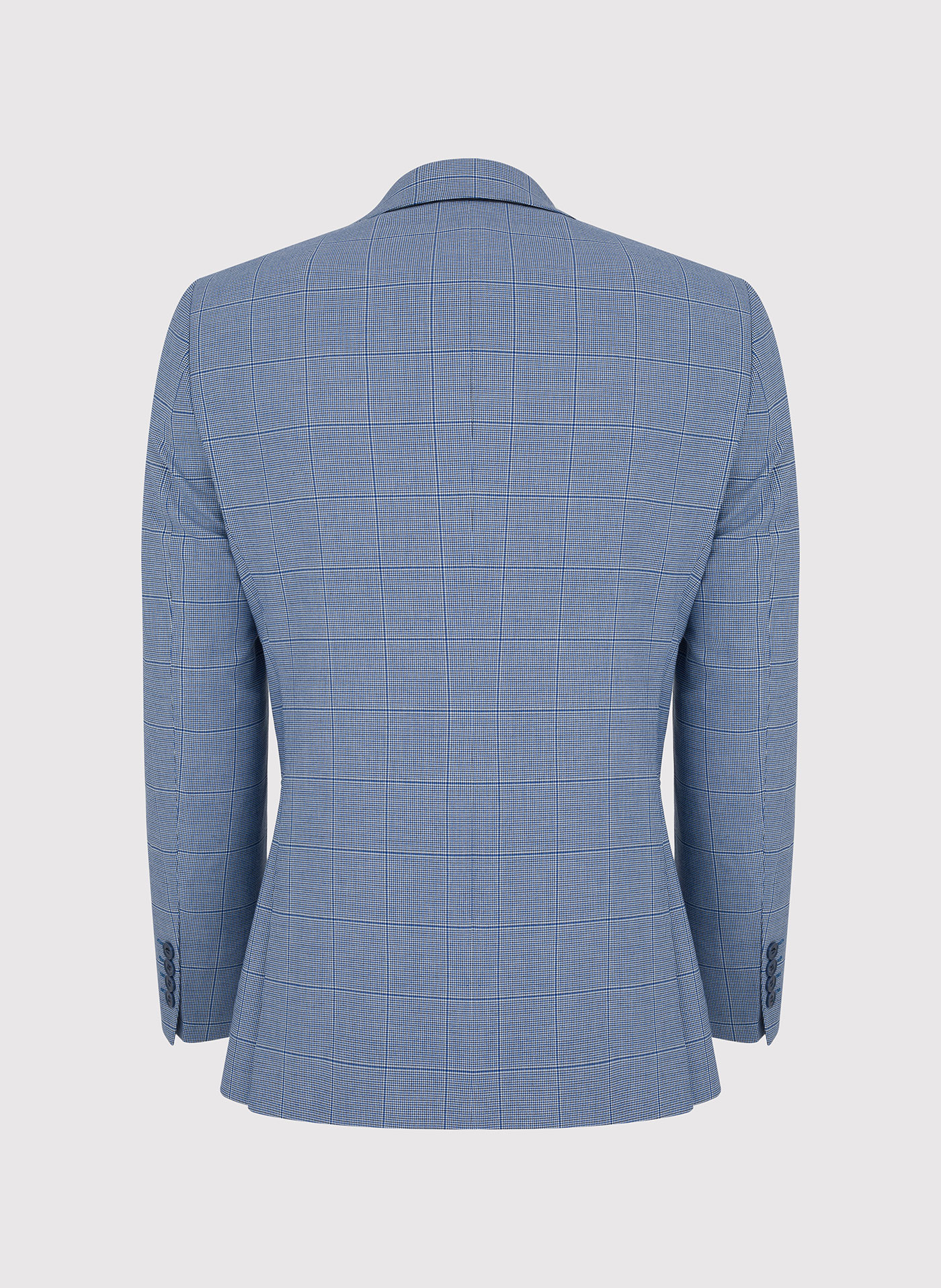 Niebieska męska marynarka garniturowa w kratkę - Pako Lorente