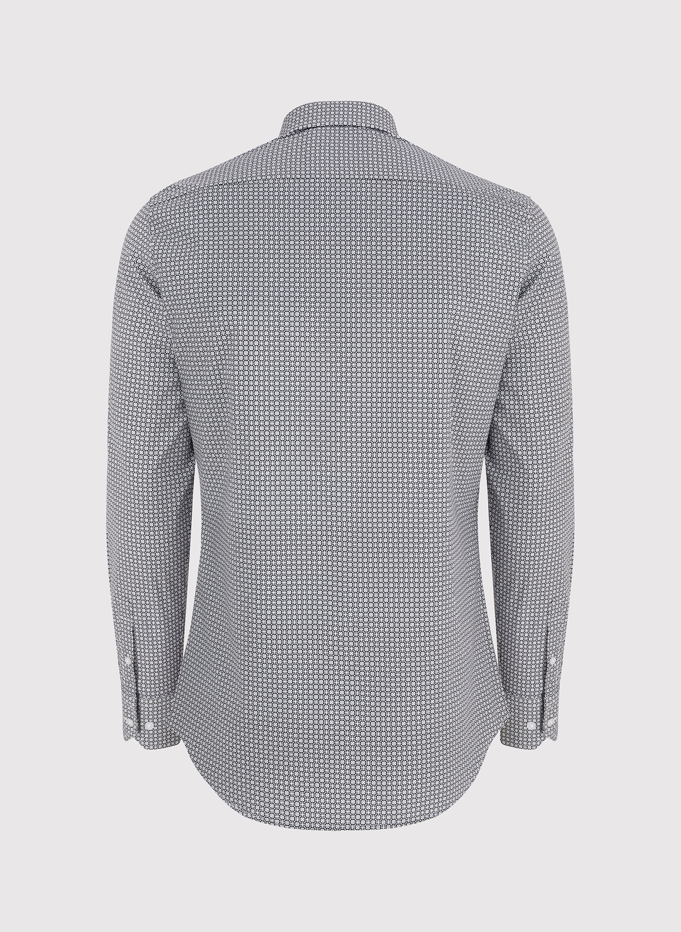 Ciemna koszula męska w geometryczny wzór - Pako Lorente