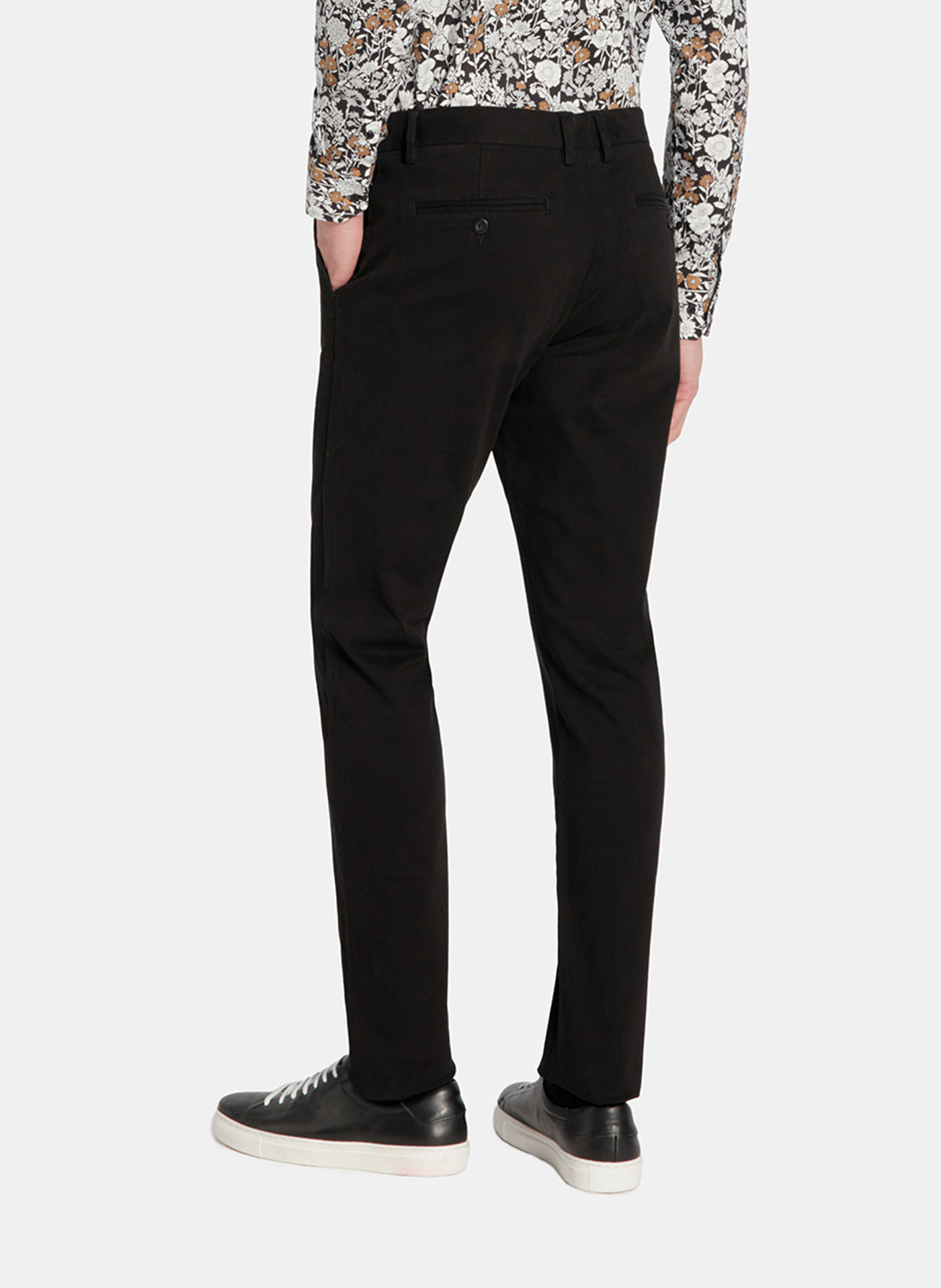 PAKO LORENTE - Czarne spodnie chino z bawełną - Pako Lorente