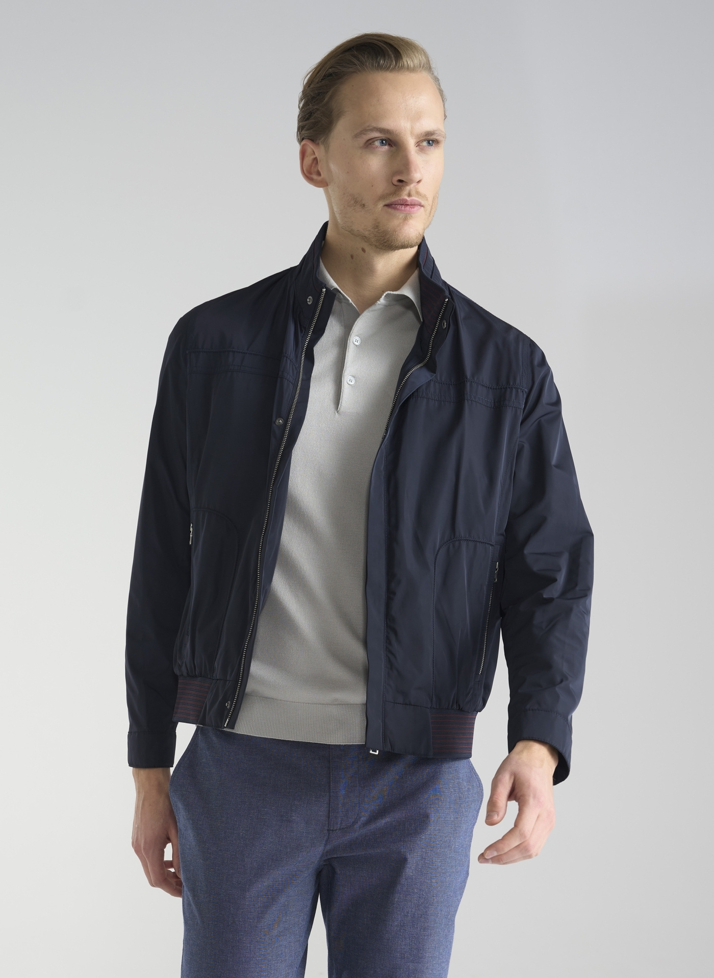 Granatowa krótka kurtka męska P24SF-5X-001-G-0 - Pako Lorente - Pako Lorente