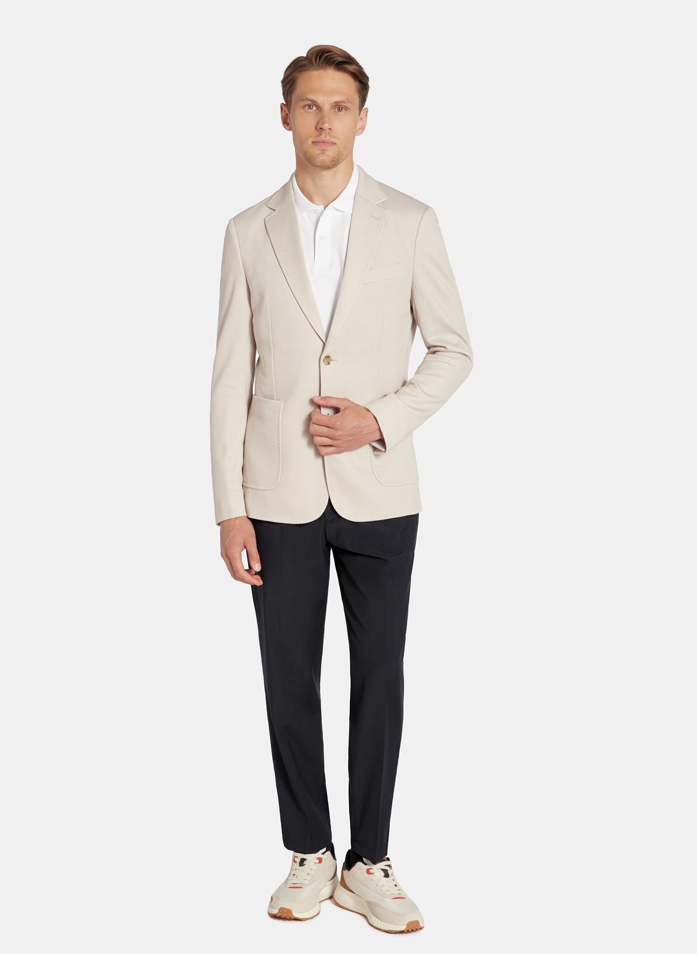 PAKO LORENTE - Beżowa marynarka z dzianiny - Pako Lorente