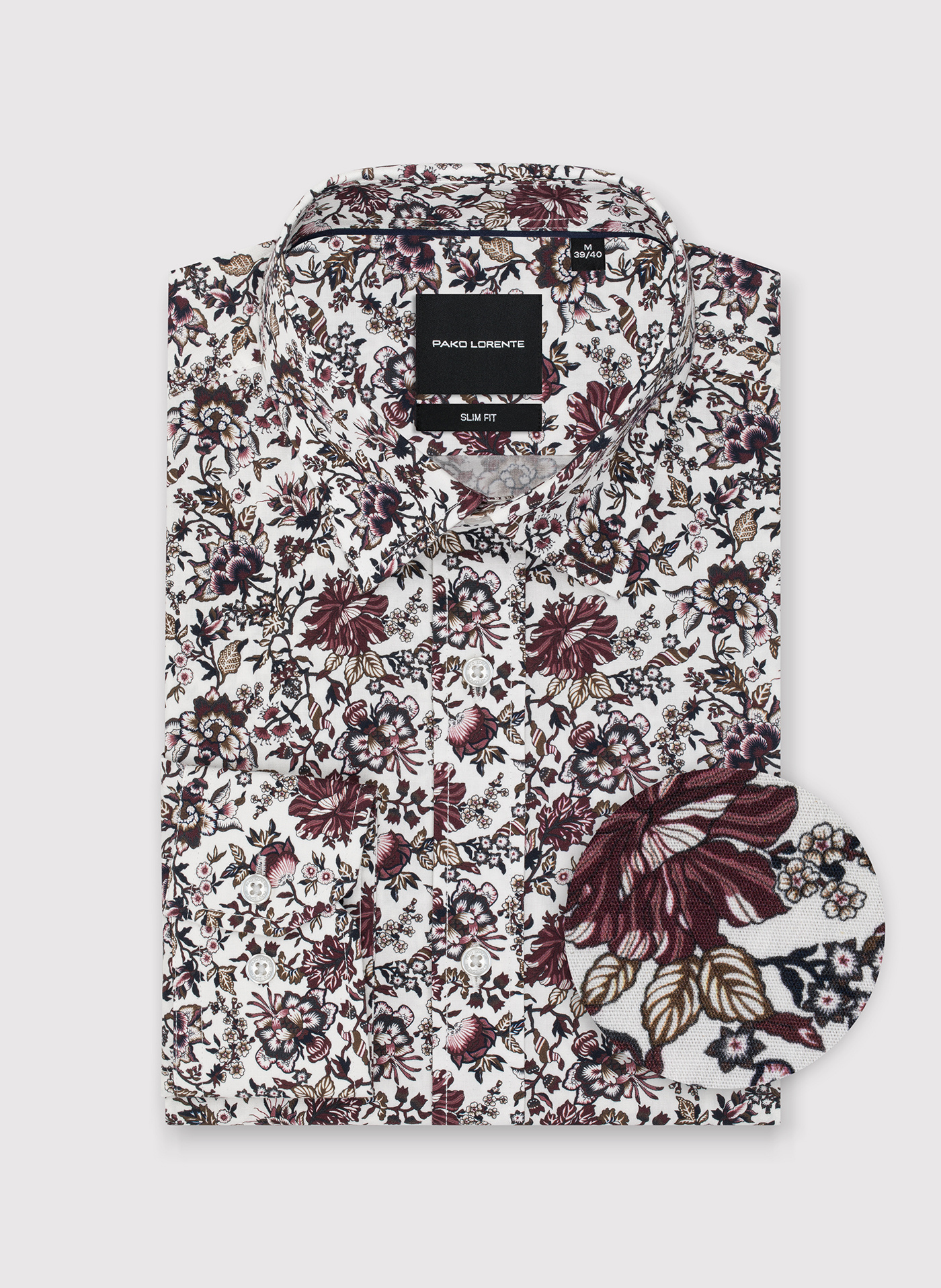 Biała koszula w kwiaty - Pako Lorente
