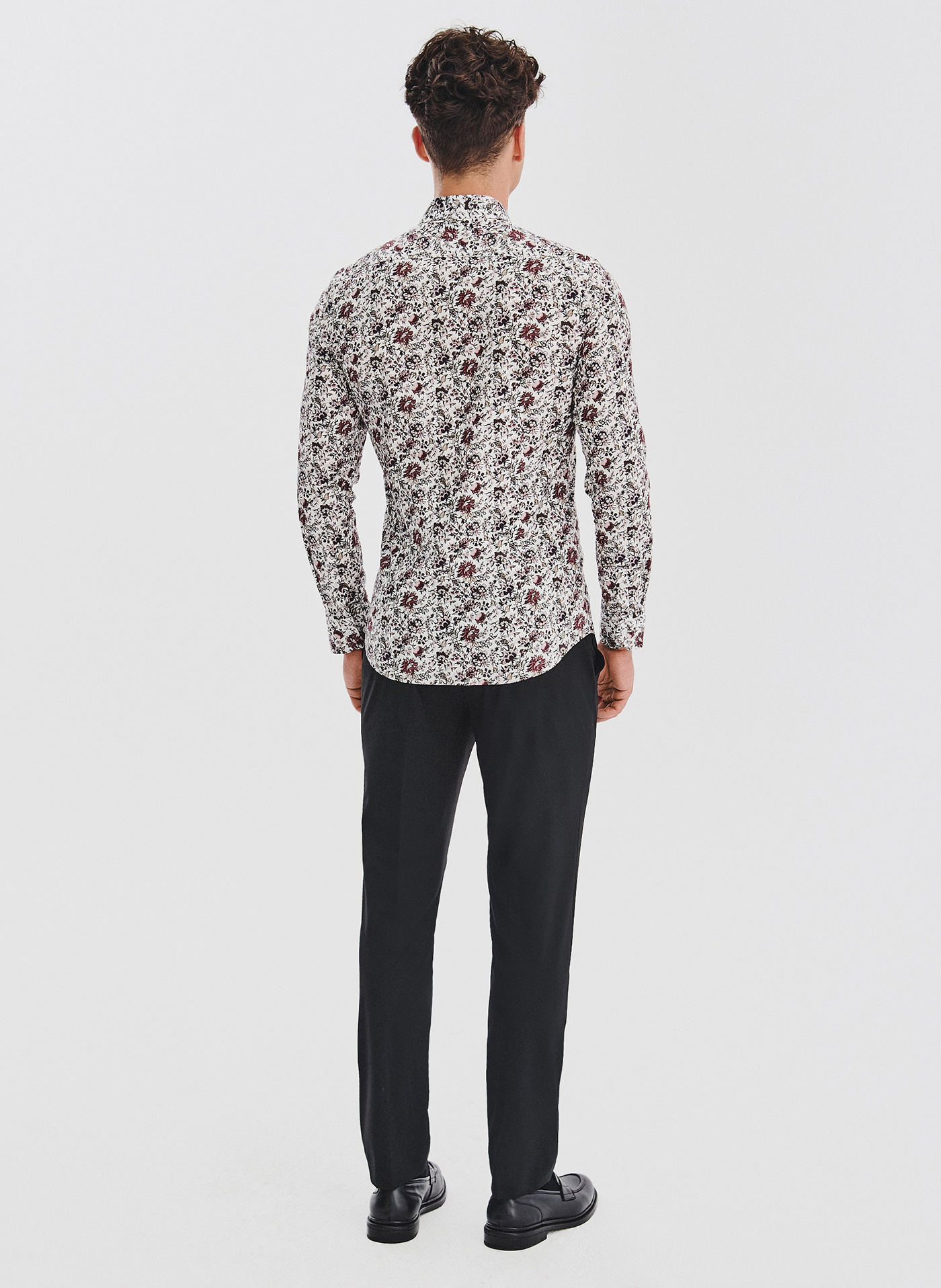 Biała koszula w kwiaty - Pako Lorente