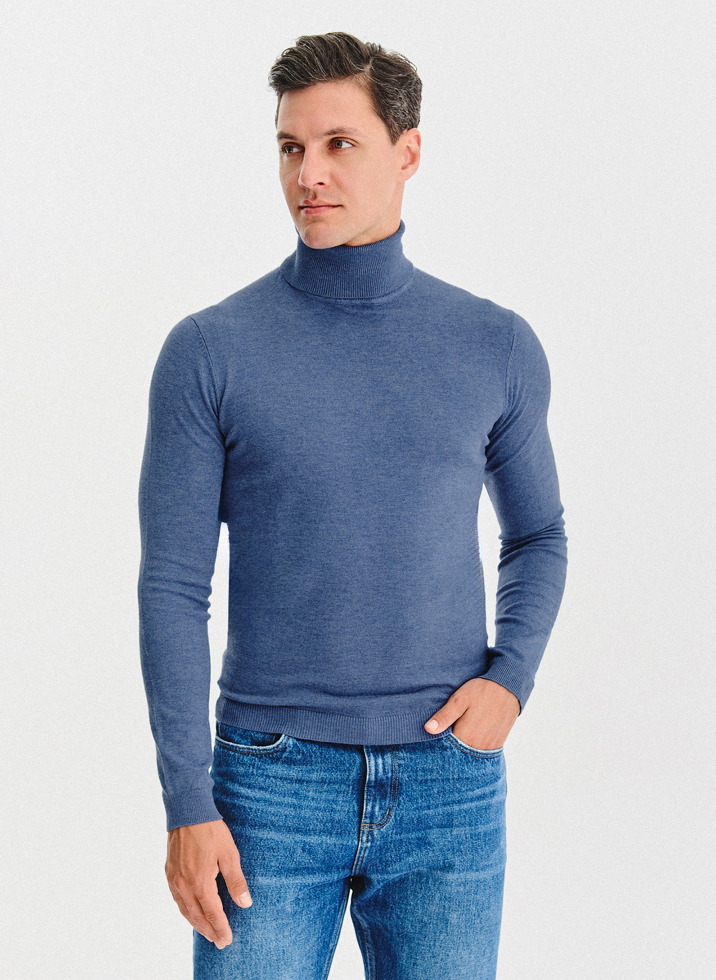 PAKO LORENTE - Golf męski w niebieskim kolorze - Pako Lorente