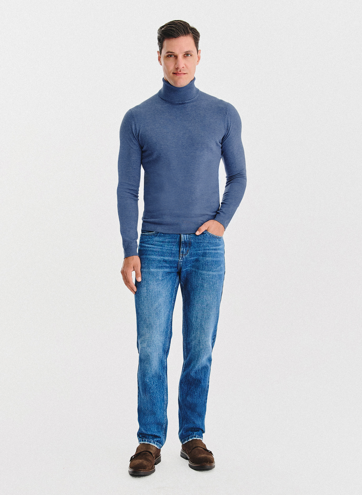 PAKO LORENTE - Golf męski w niebieskim kolorze - Pako Lorente