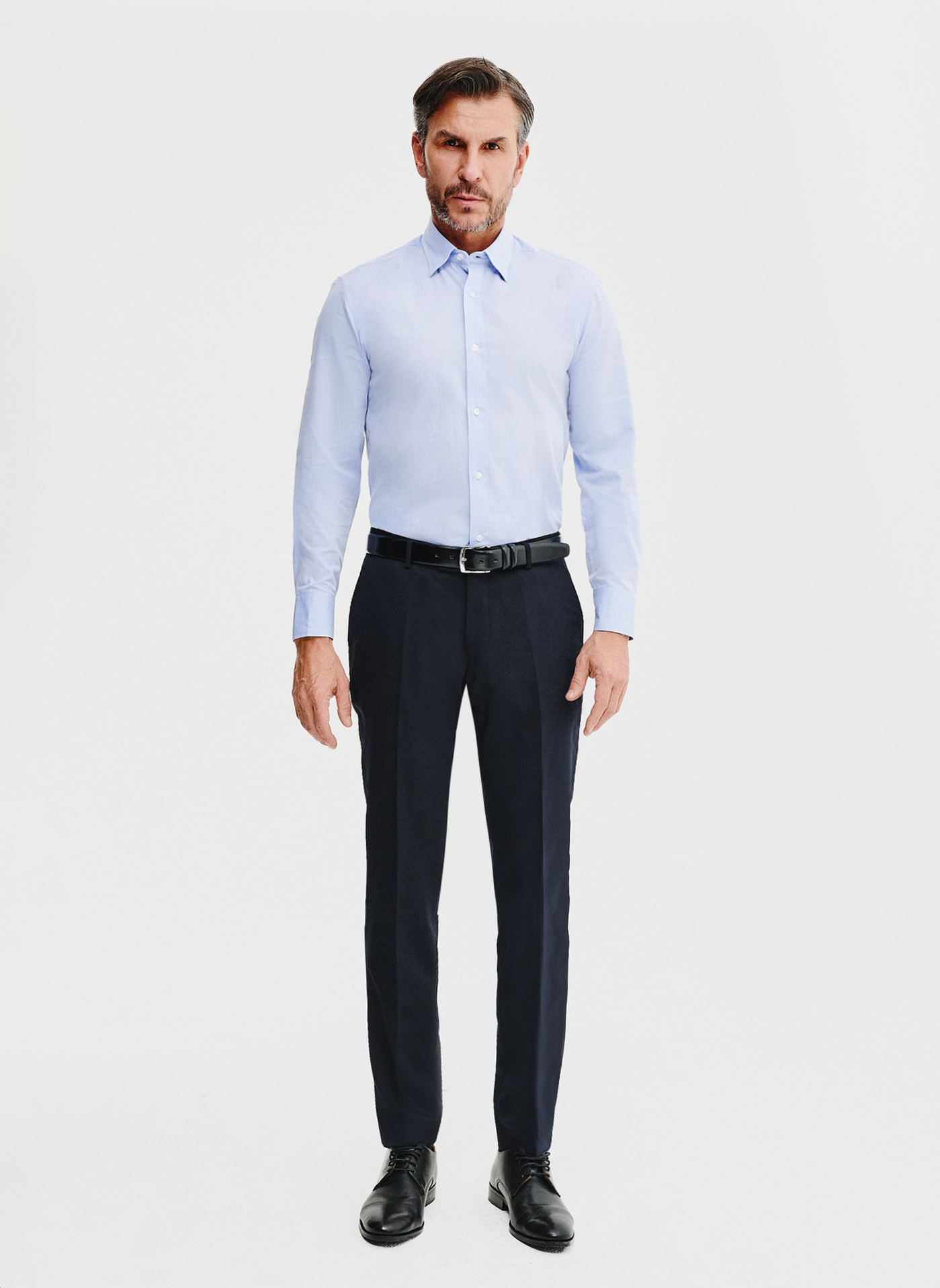 Gładka bawełniana koszula męska - Pako Lorente