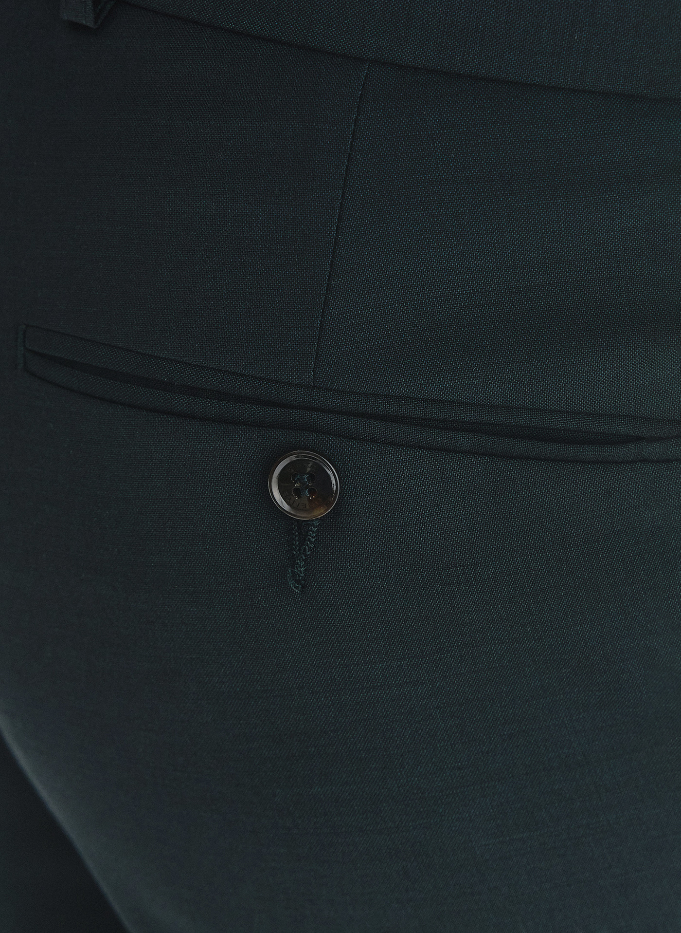 PAKO LORENTE - Wełniane zielone spodnie garniturowe - Pako Lorente