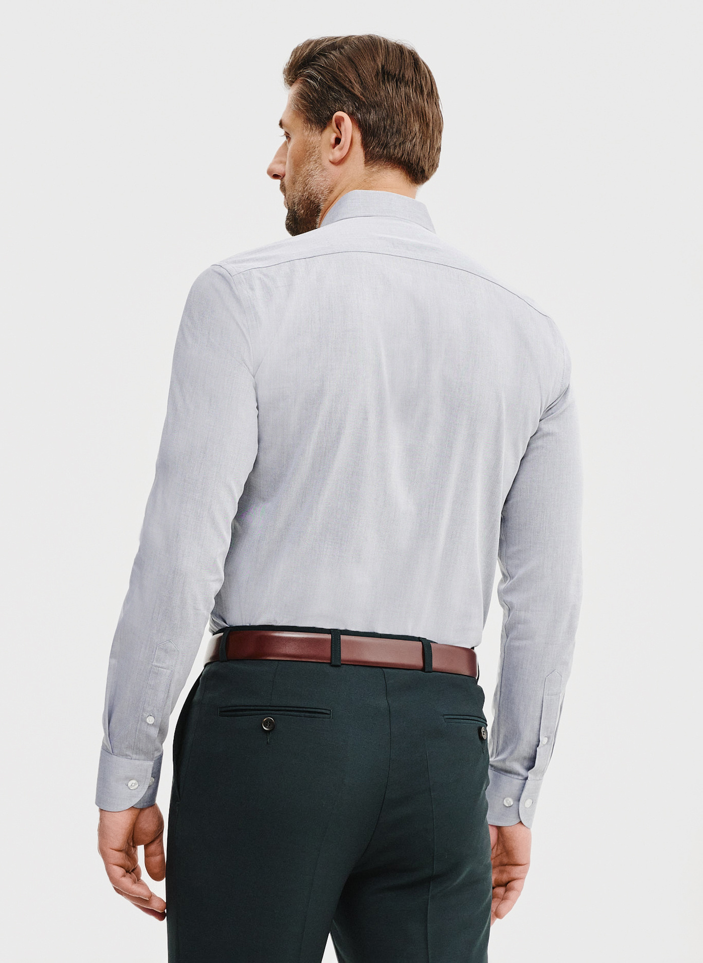 Bawełniana koszula męska w kolorze szarym - Pako Lorente