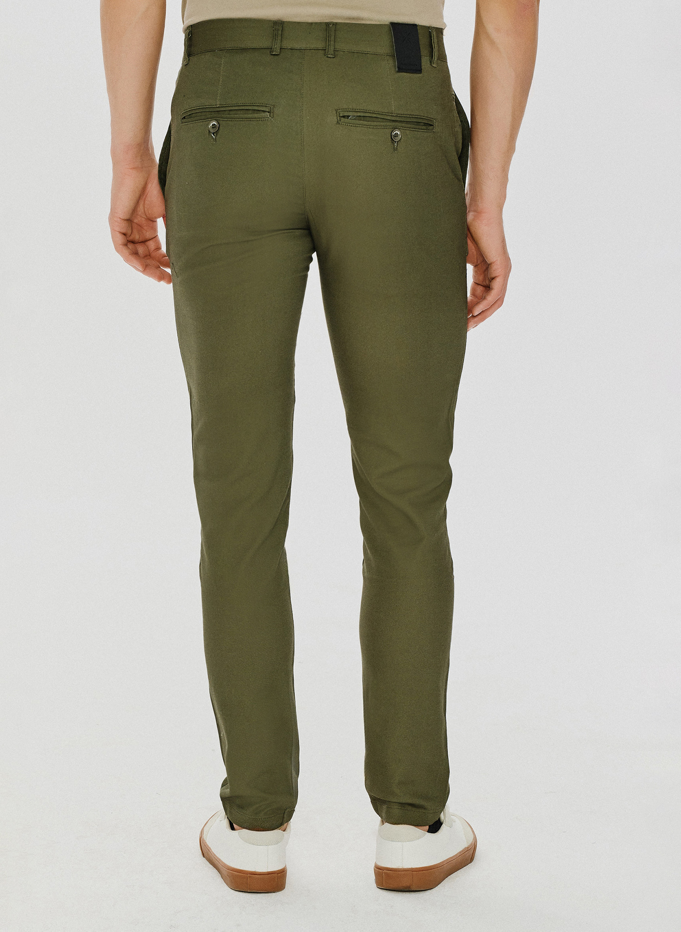 Zielone gładkie spodnie męskie P24SF-WX-003-Z-0 - Pako Lorente - Pako Lorente