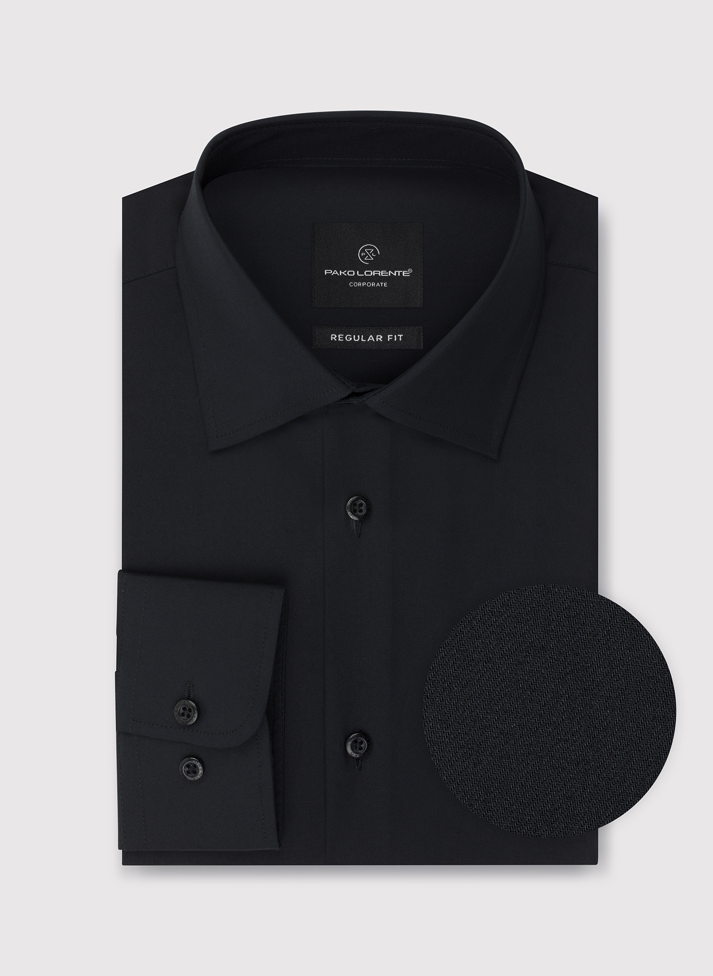 Czarna bawełniana koszula męska - Pako Lorente