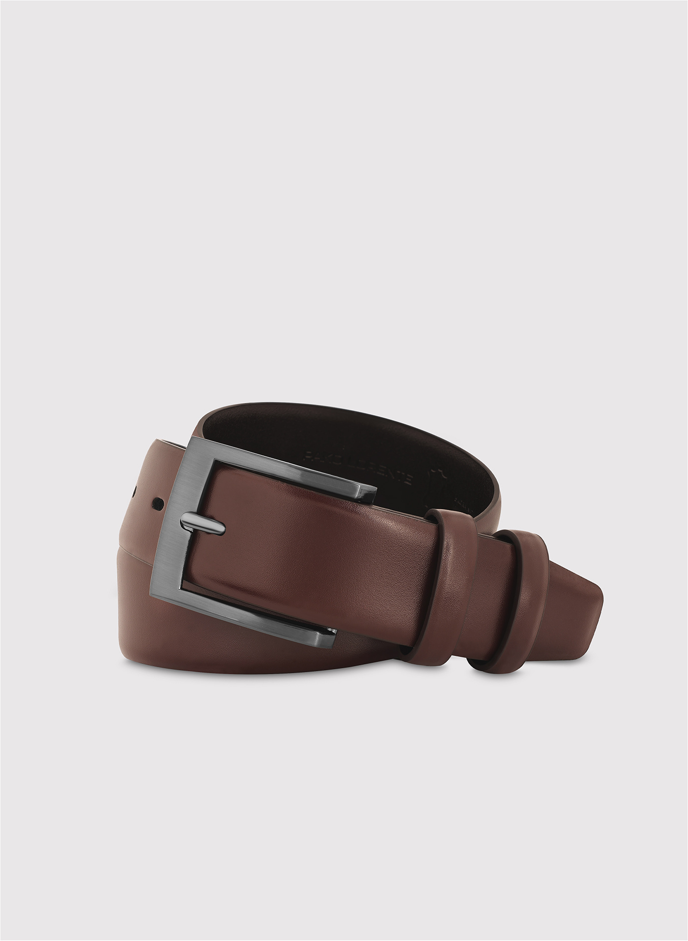 PAKO LORENTE - Ciemnobrązowy skórzany pasek męski - Pako Lorente