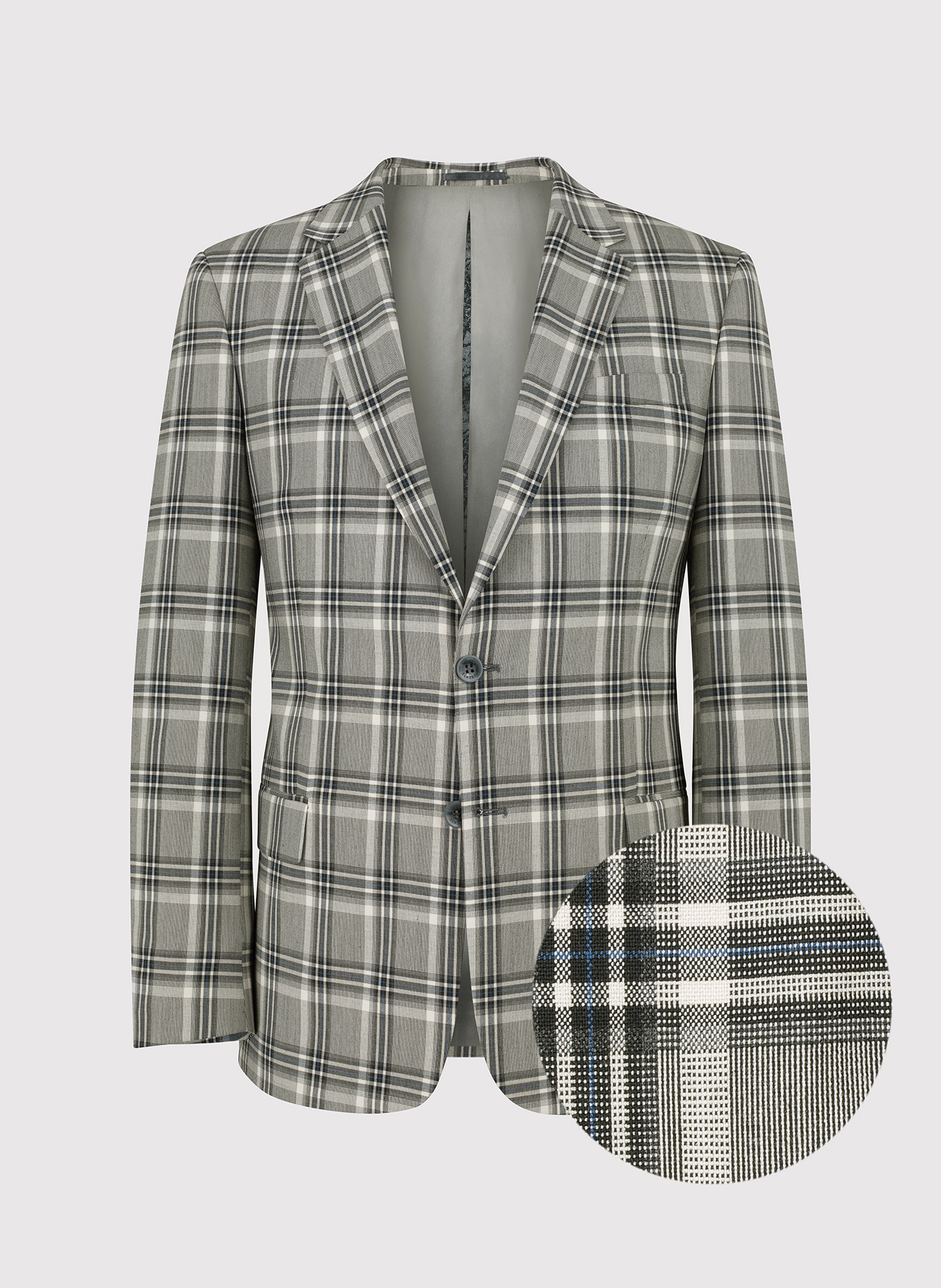 Marynarka garniturowa w kolorze beżowym w kratę - Pako Lorente