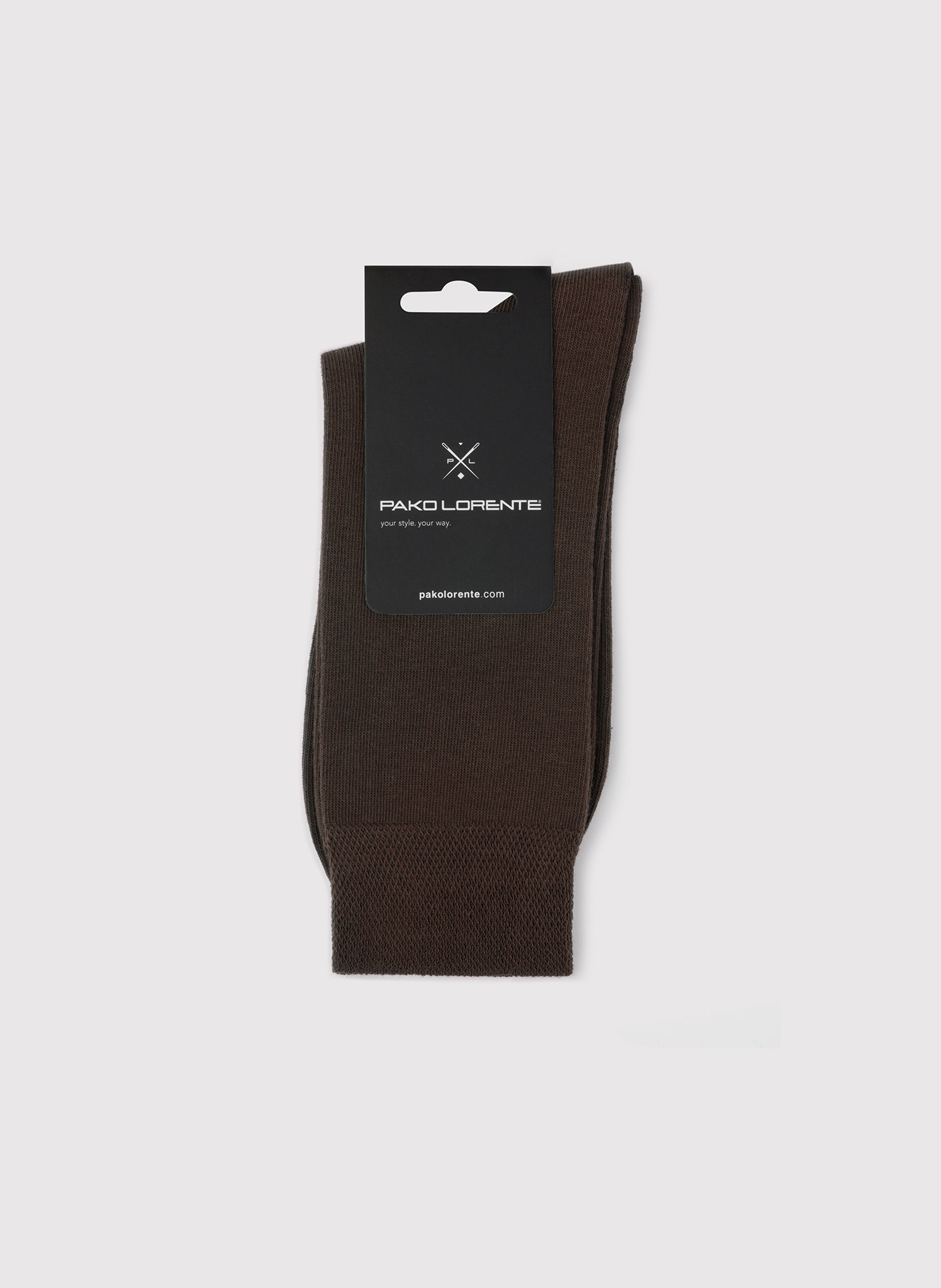 Brązowe skarpetki męskie - Pako Lorente