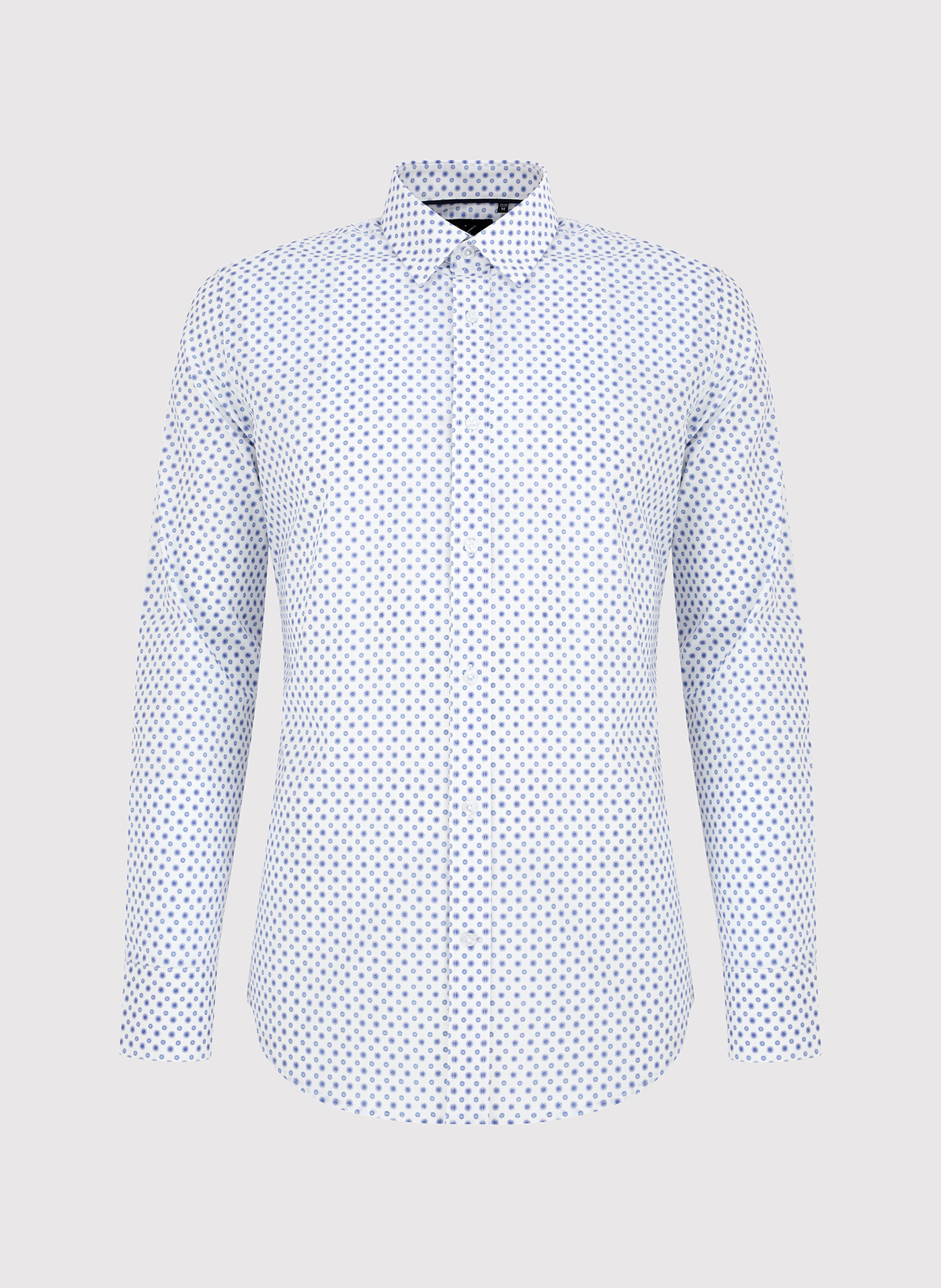 Biała koszula męska mikrowzór - Pako Lorente