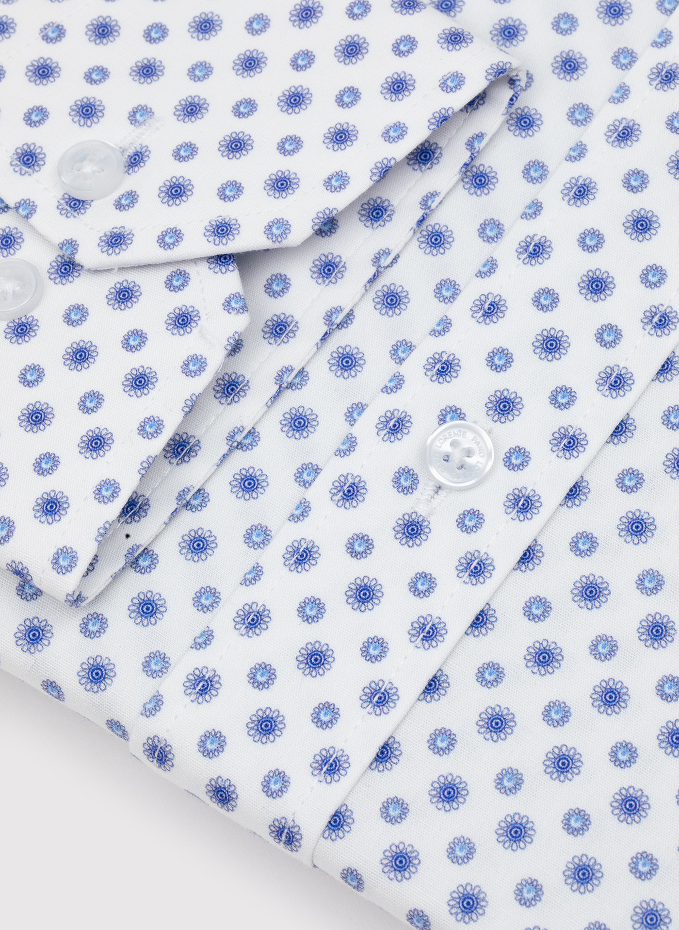 Biała koszula męska mikrowzór - Pako Lorente