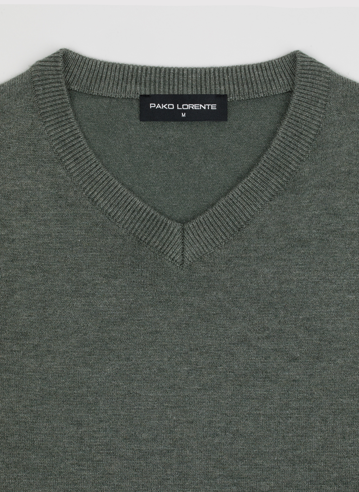 Zielony sweter męski v-neck - Pako Lorente