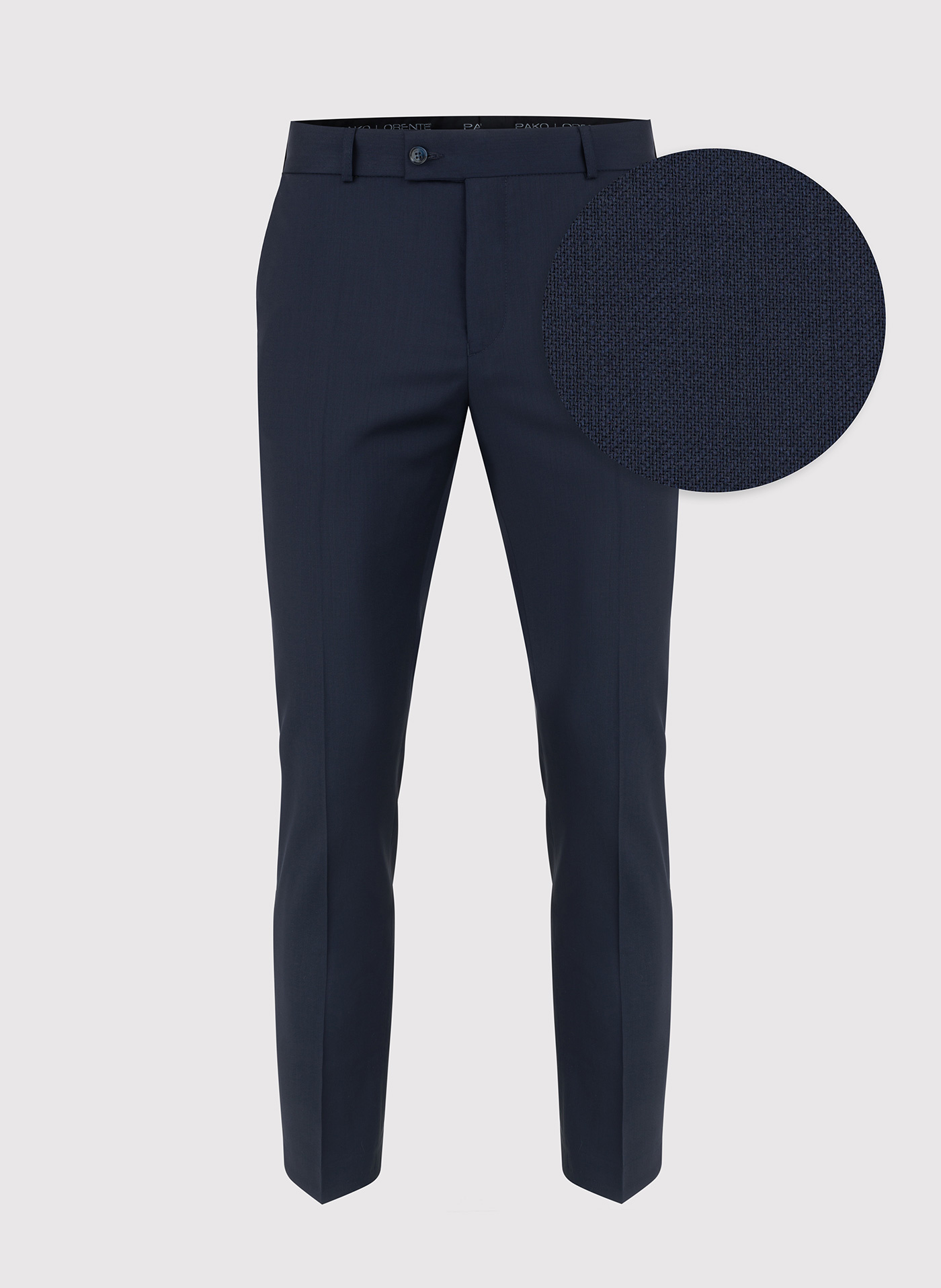 Granatowe spodnie męskie w kant - Pako Lorente