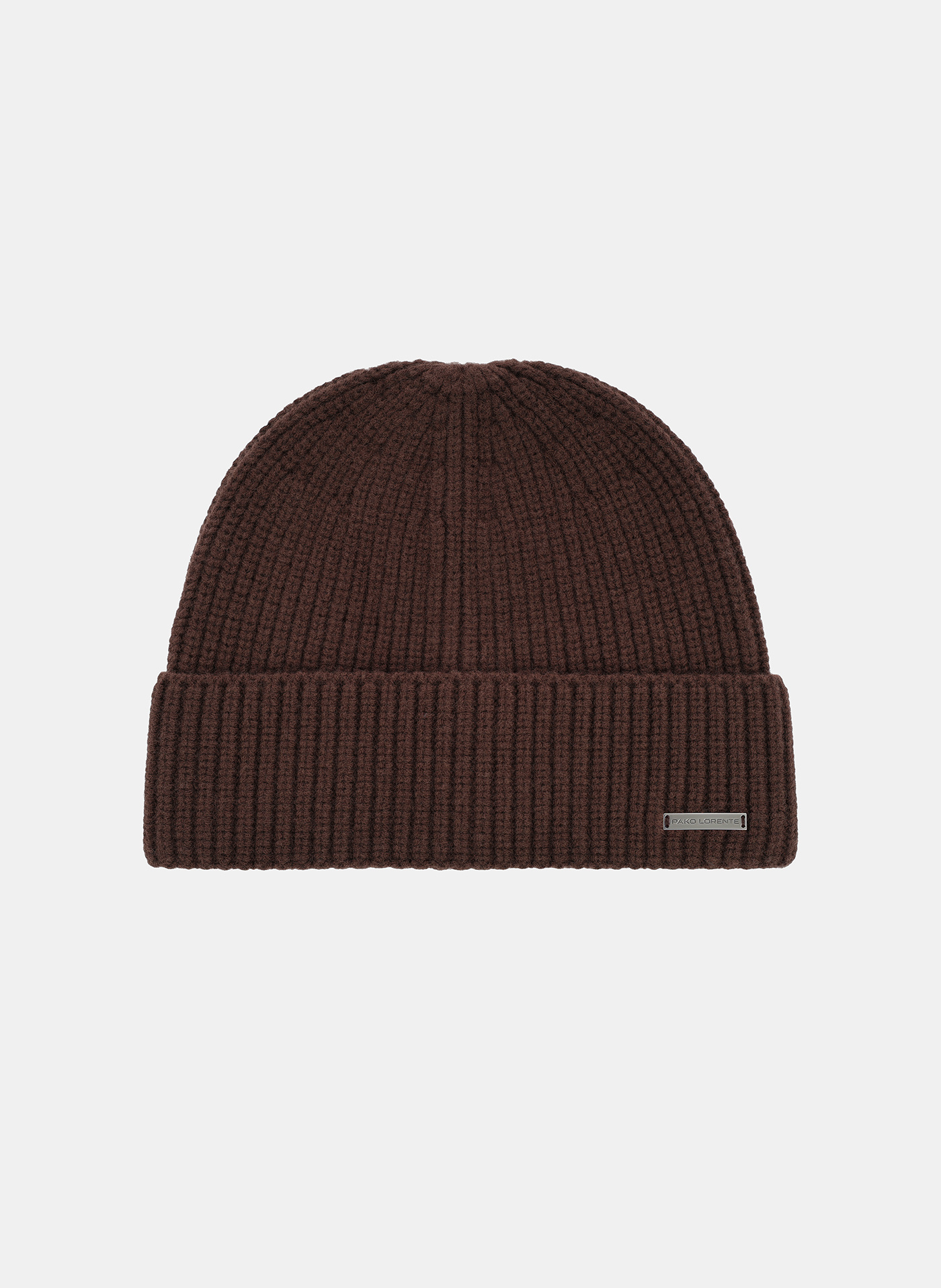 Brązowa wełniana czapka męska - Pako Lorente
