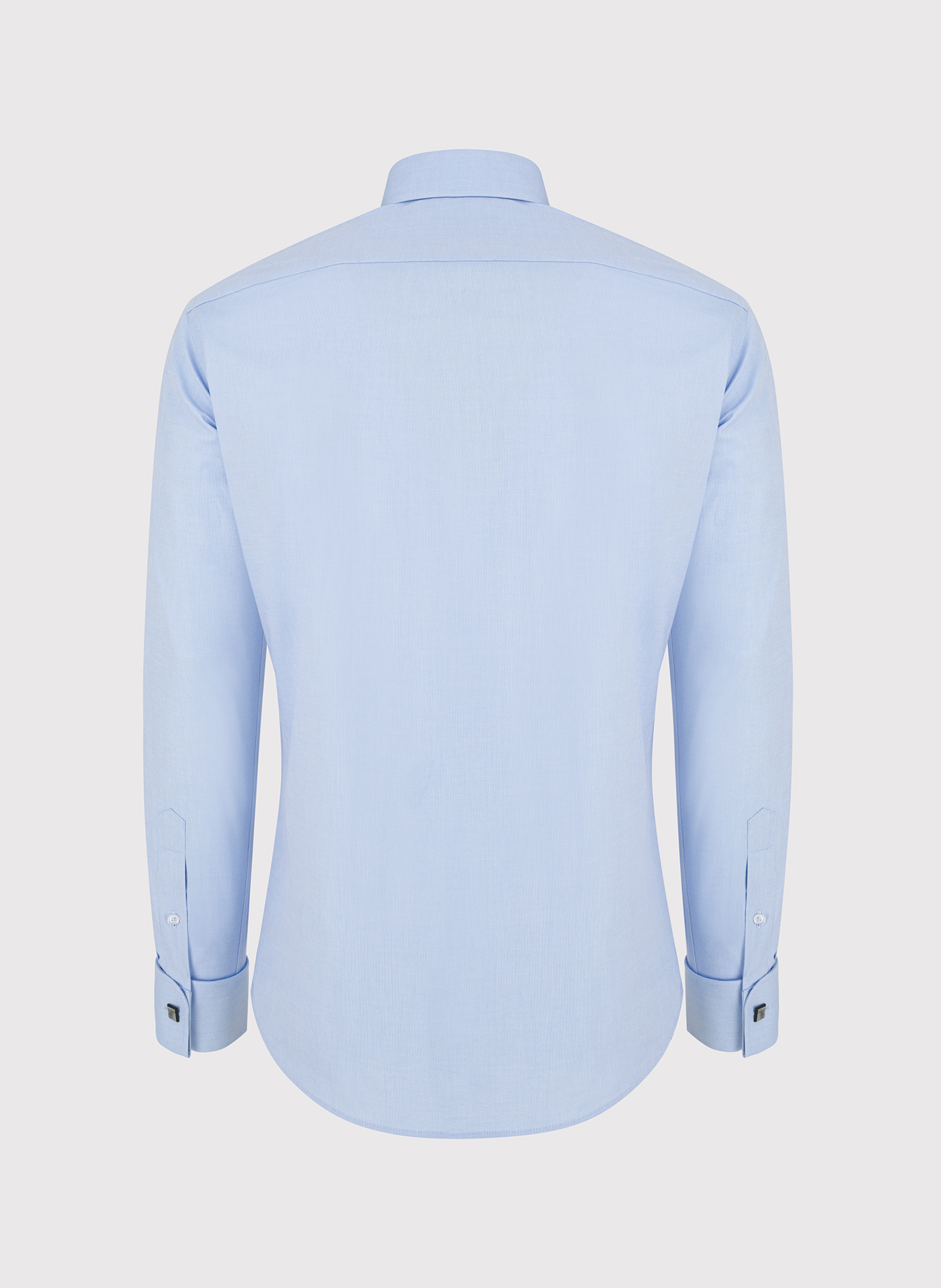 Niebieska bawełniana koszula męska na spinki - Pako Lorente