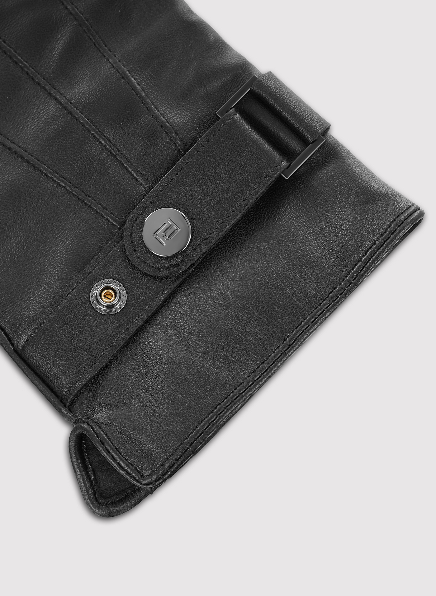 PAKO LORENTE - Czarne rękawiczki męskie z regulacją - Pako Lorente