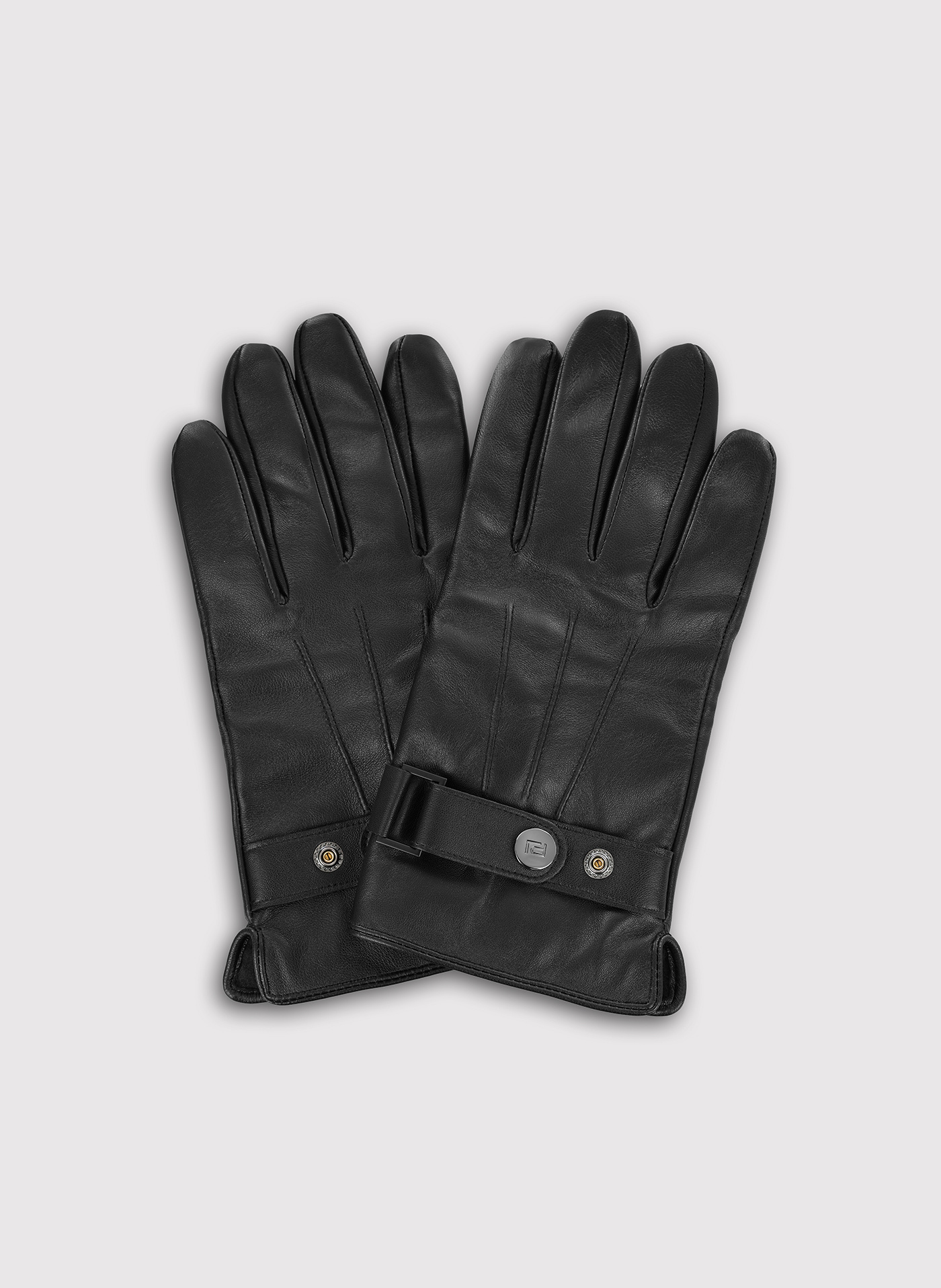 PAKO LORENTE - Czarne rękawiczki męskie z regulacją - Pako Lorente