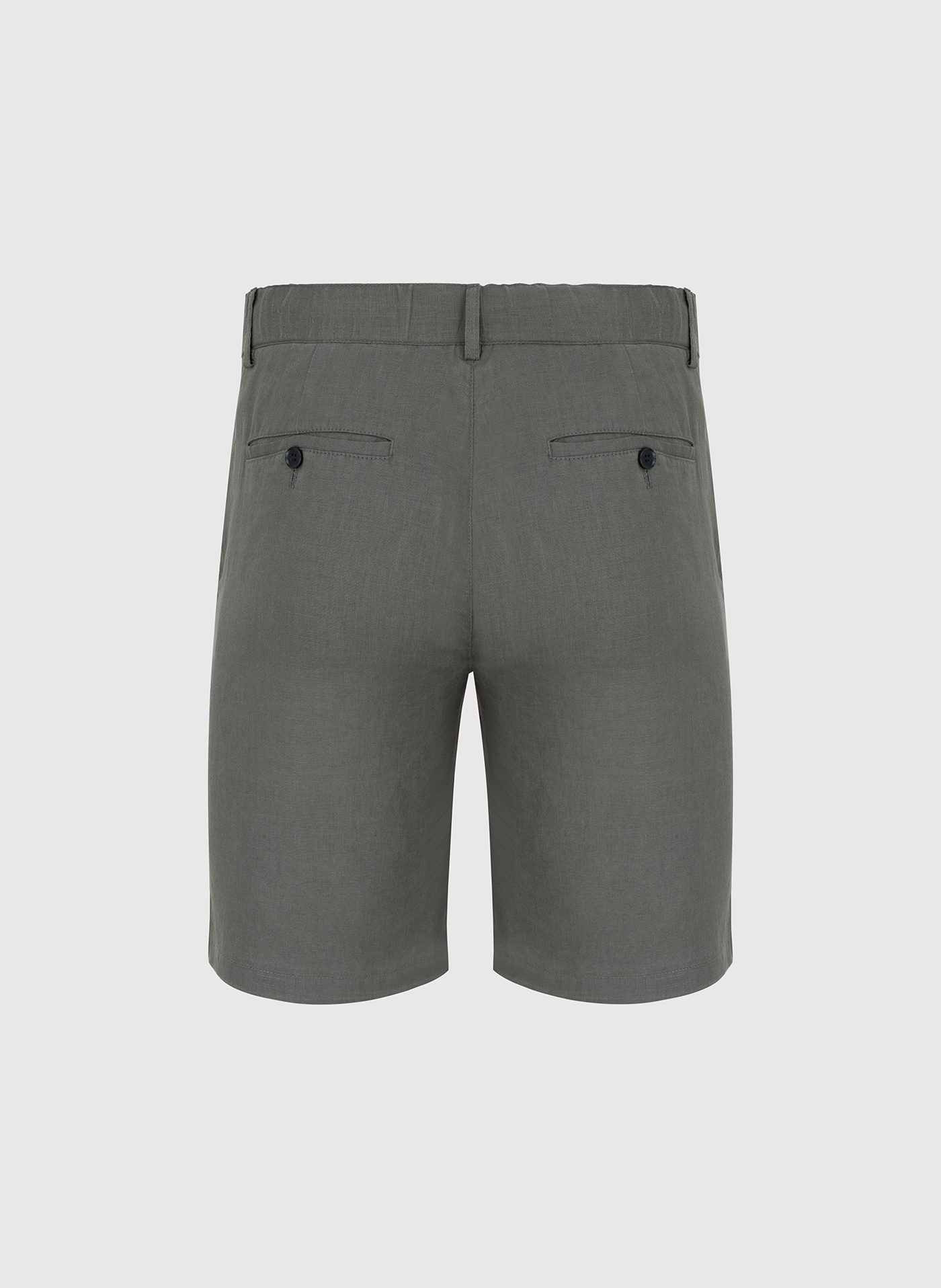 PAKO LORENTE - Lniane szorty męskie w kolorze zielonym - Pako Lorente