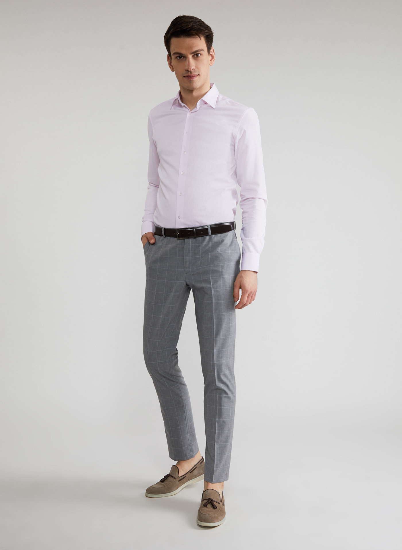 Szare spodnie garniturowe P22SF-6G-009-S-S - Pako Lorente