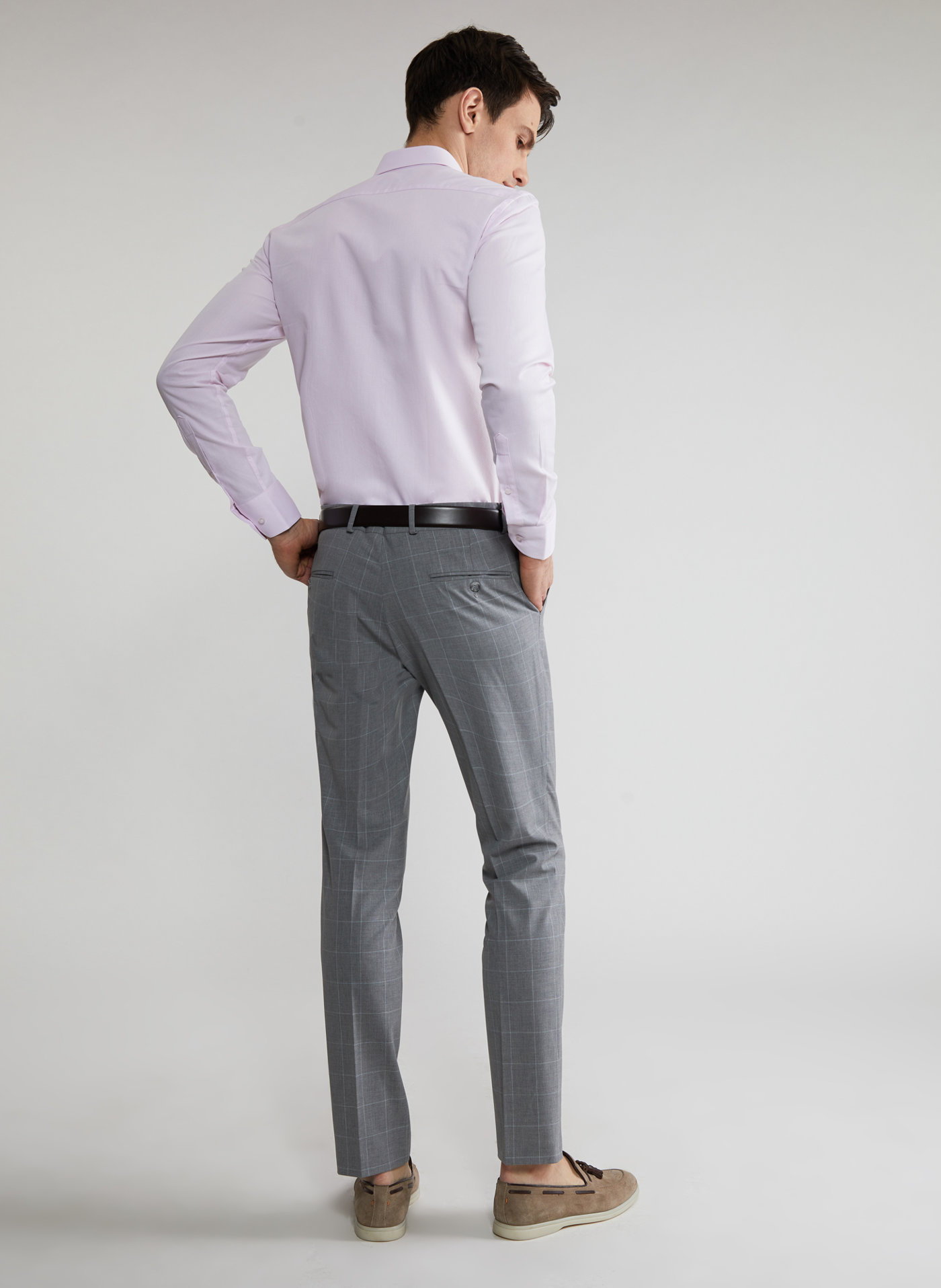 Szare spodnie garniturowe P22SF-6G-009-S-S - Pako Lorente