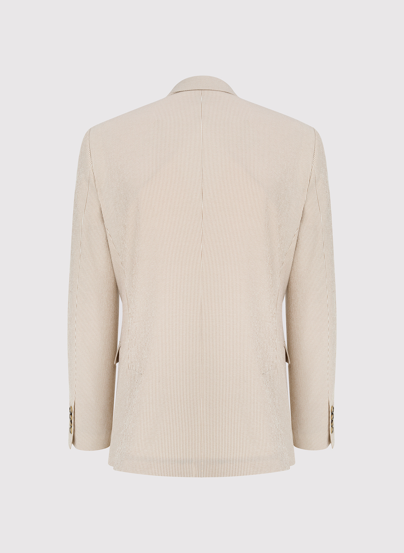 PAKO LORENTE - Beżowa marynarka garniturowa w prążek - Pako Lorente