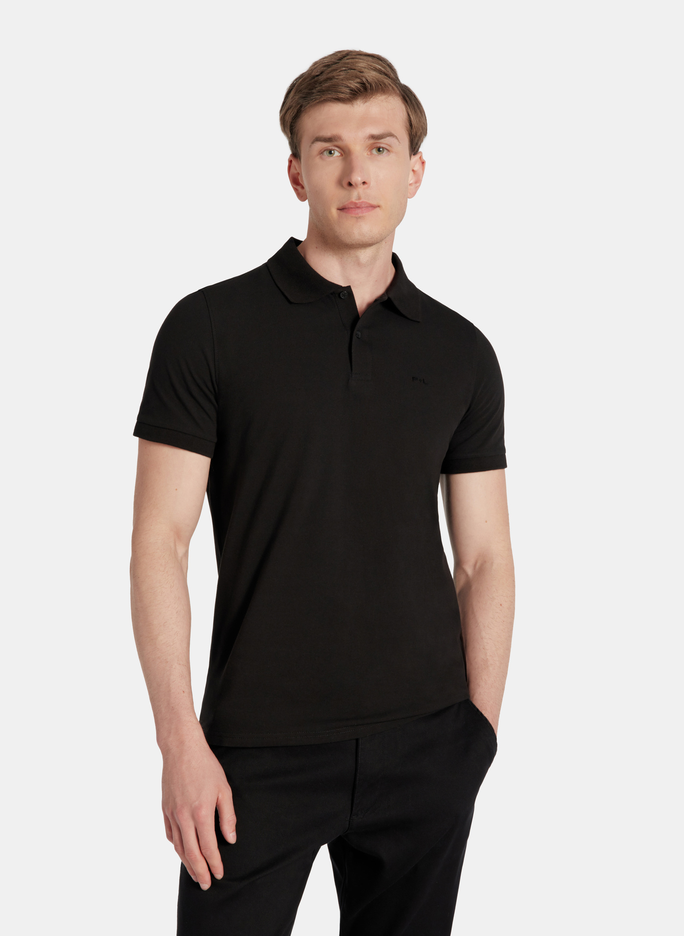 PAKO LORENTE - T-shirt polo w czarnym kolorze - Pako Lorente