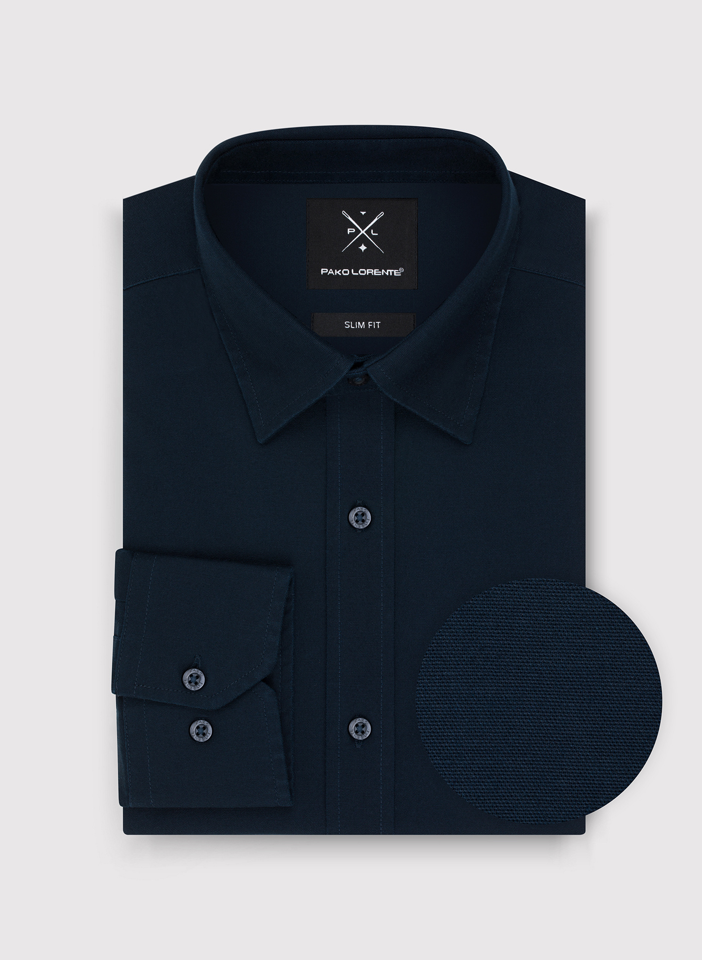 Casualowa koszula męska w kolorze granatowym - Pako Lorente