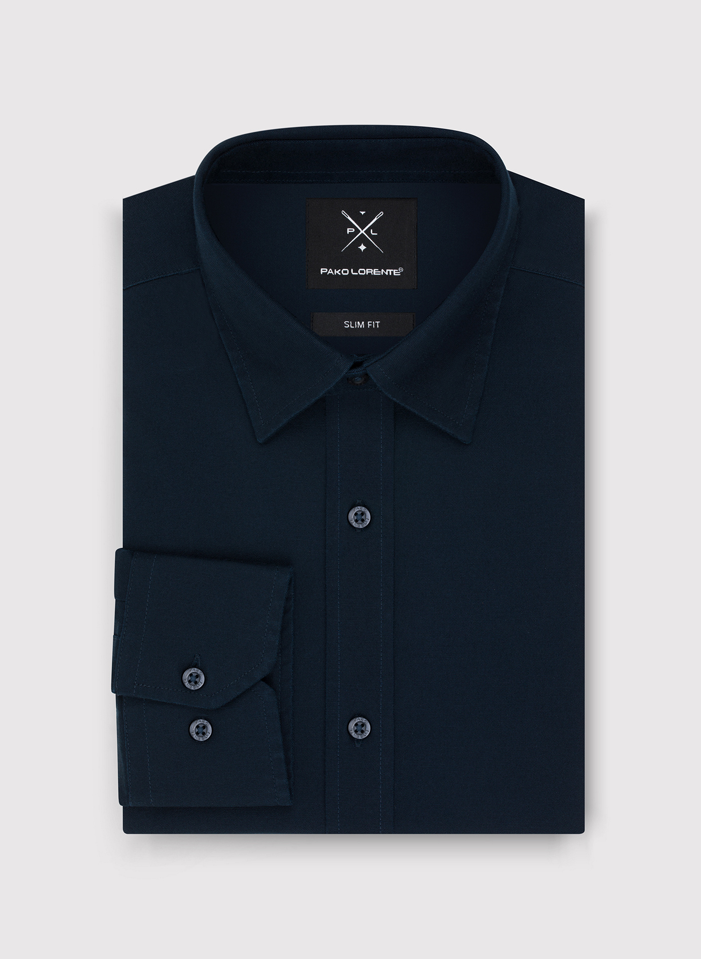 Casualowa koszula męska w kolorze granatowym - Pako Lorente