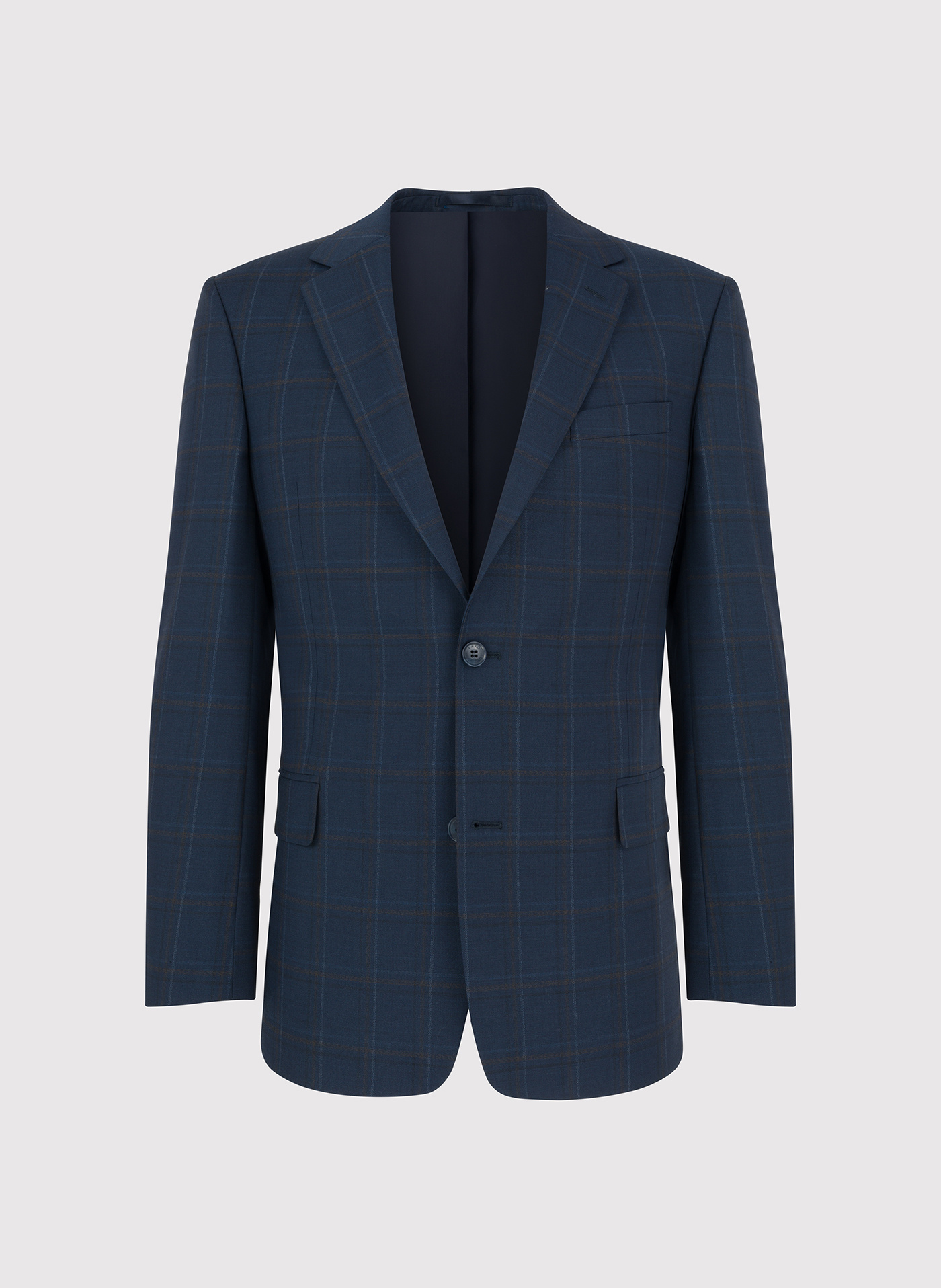 Granatowa marynarka garniturowa w kraciasty deseń - Pako Lorente