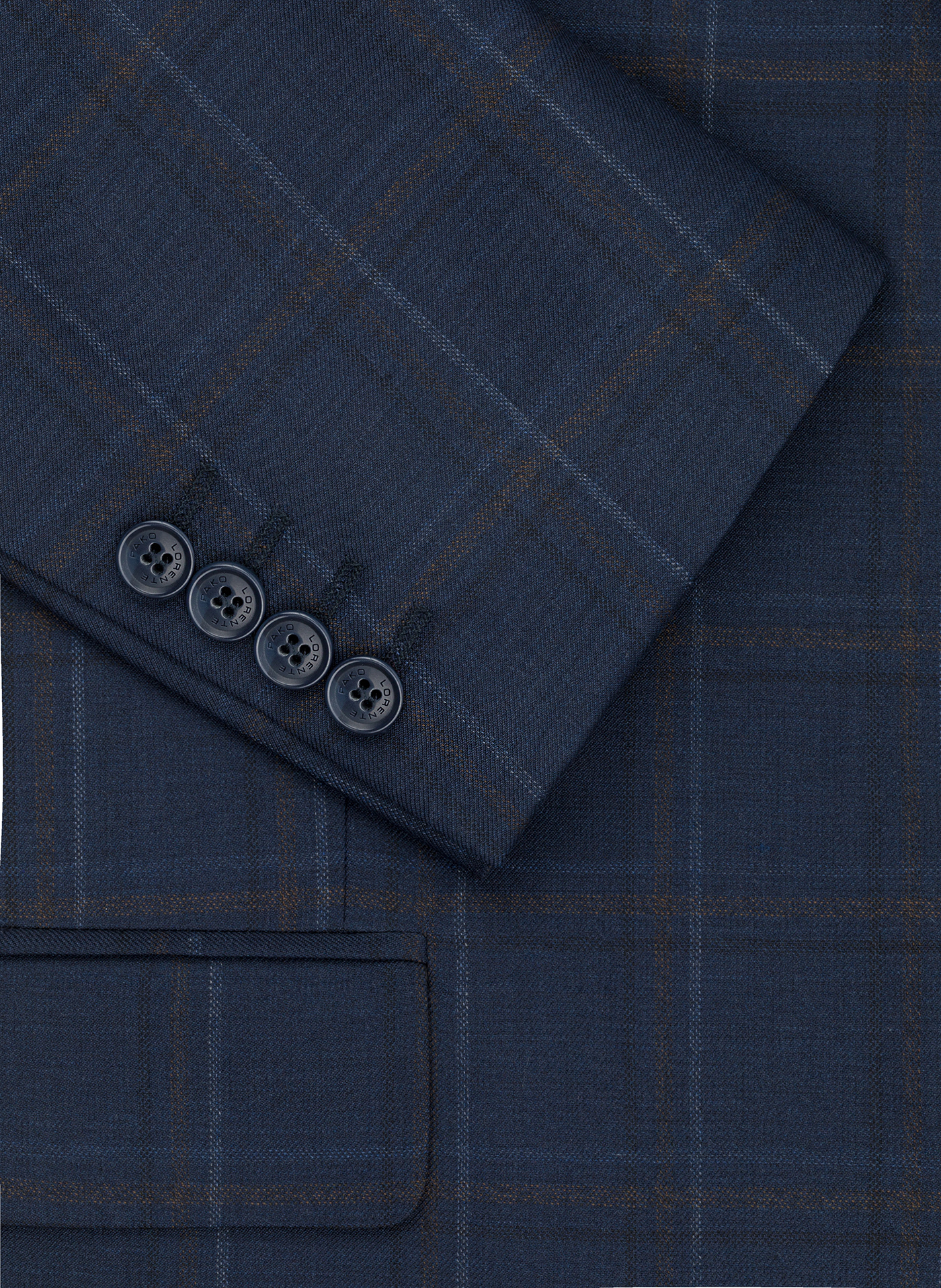 Granatowa marynarka garniturowa w kraciasty deseń - Pako Lorente