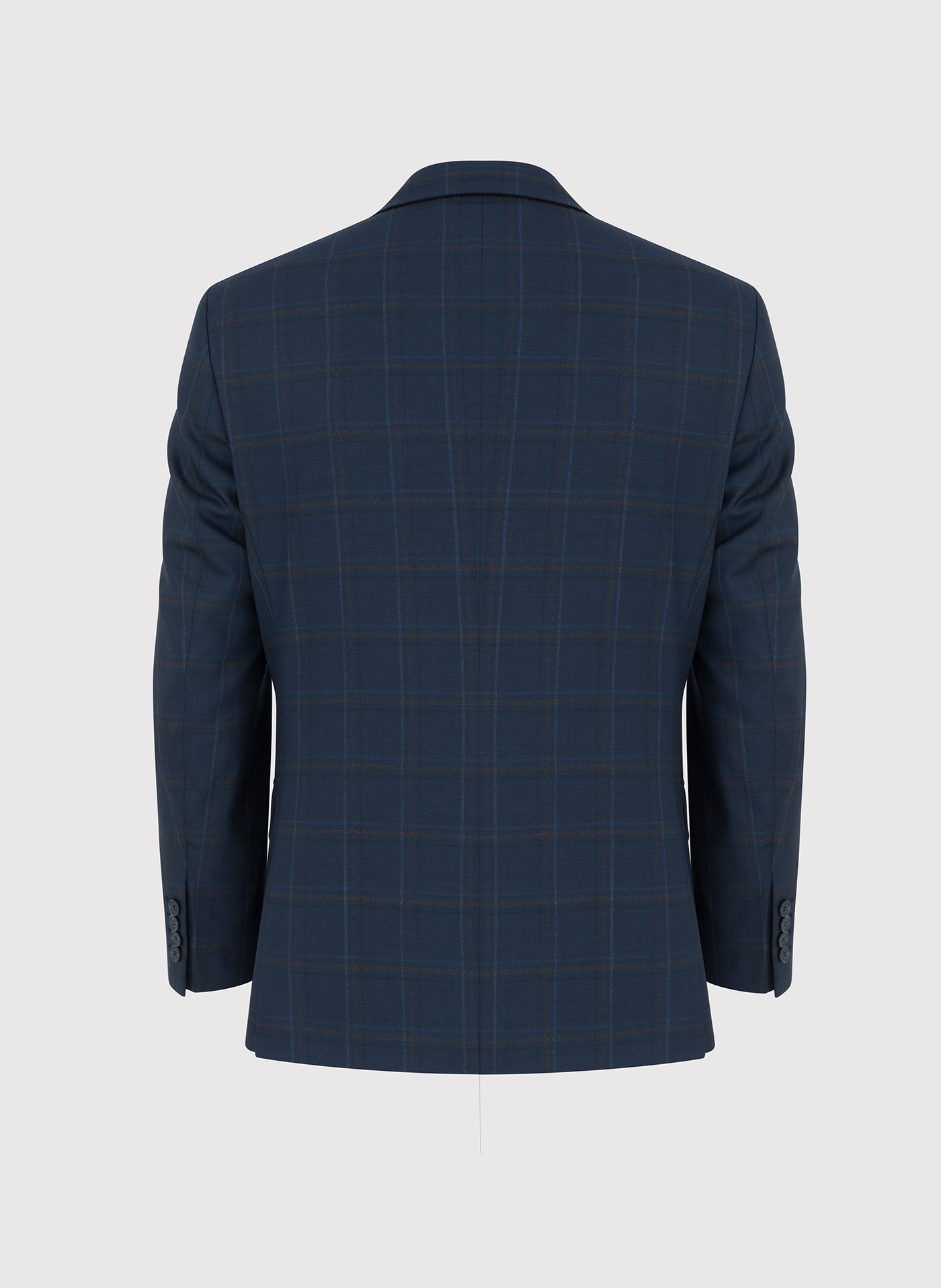 Granatowa marynarka garniturowa w kraciasty deseń - Pako Lorente