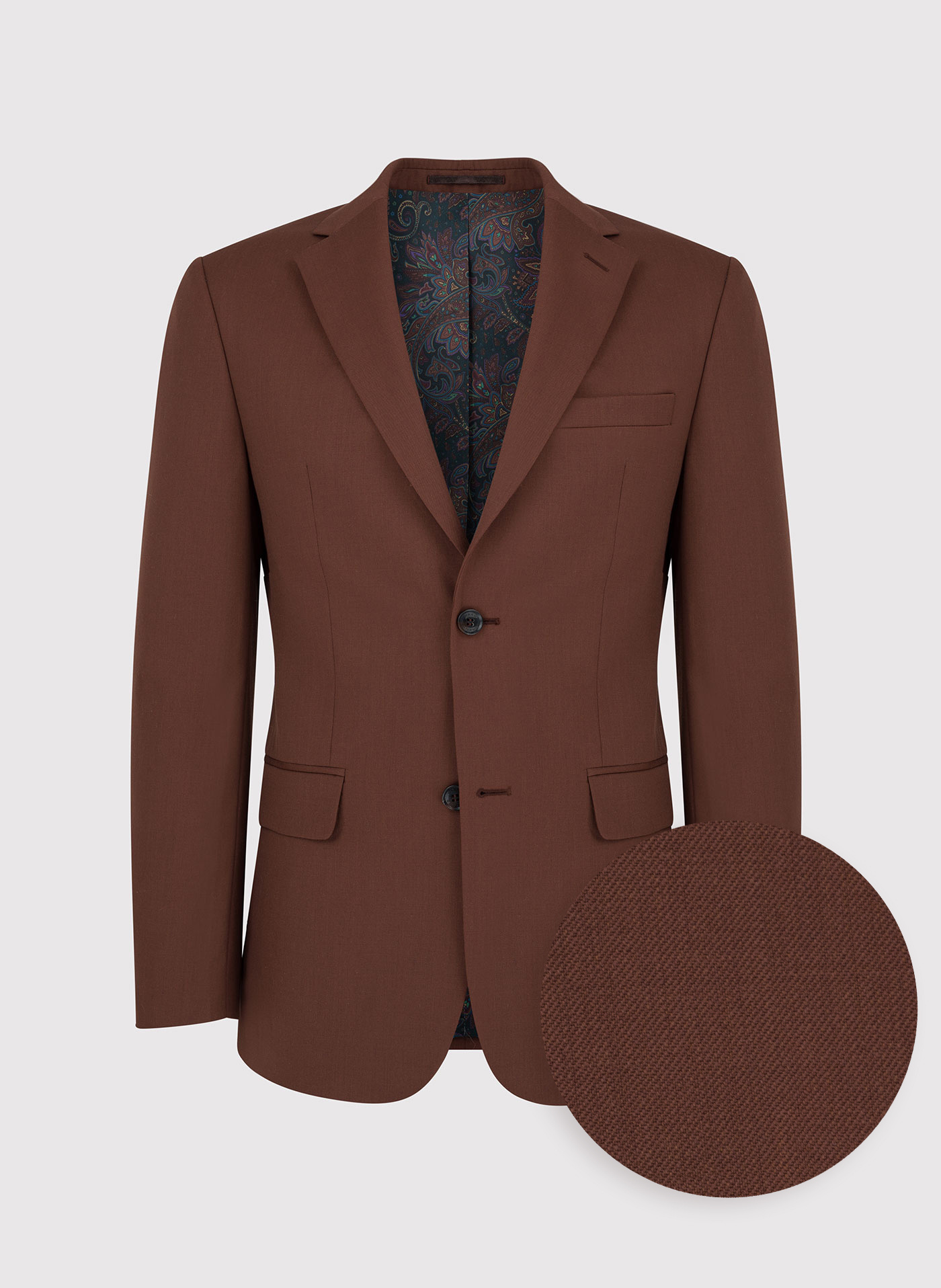 Gładka marynarka garniturowa w kolorze brązowym - Pako Lorente