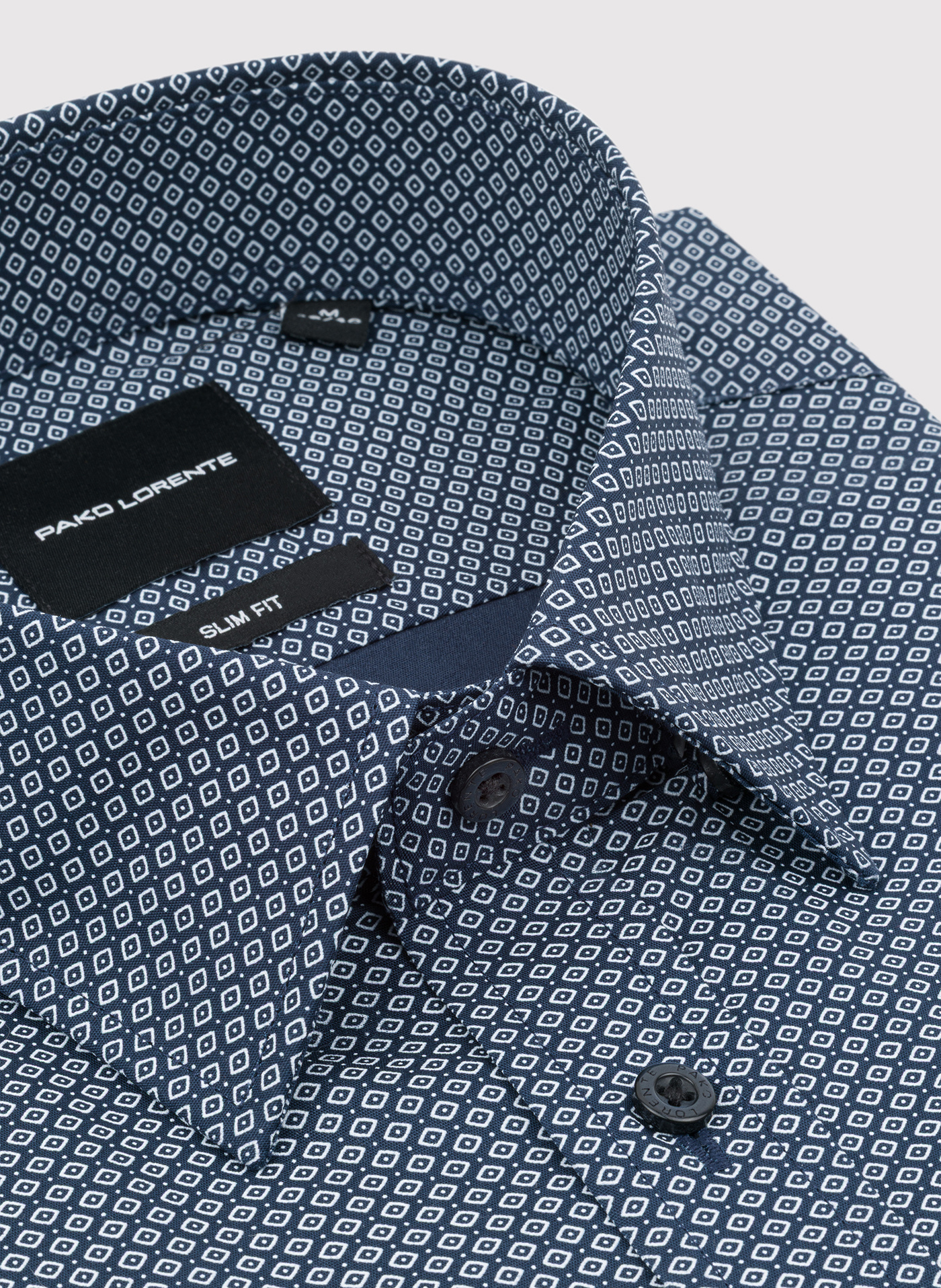 Bawełniana koszula w mikrowzór - Pako Lorente