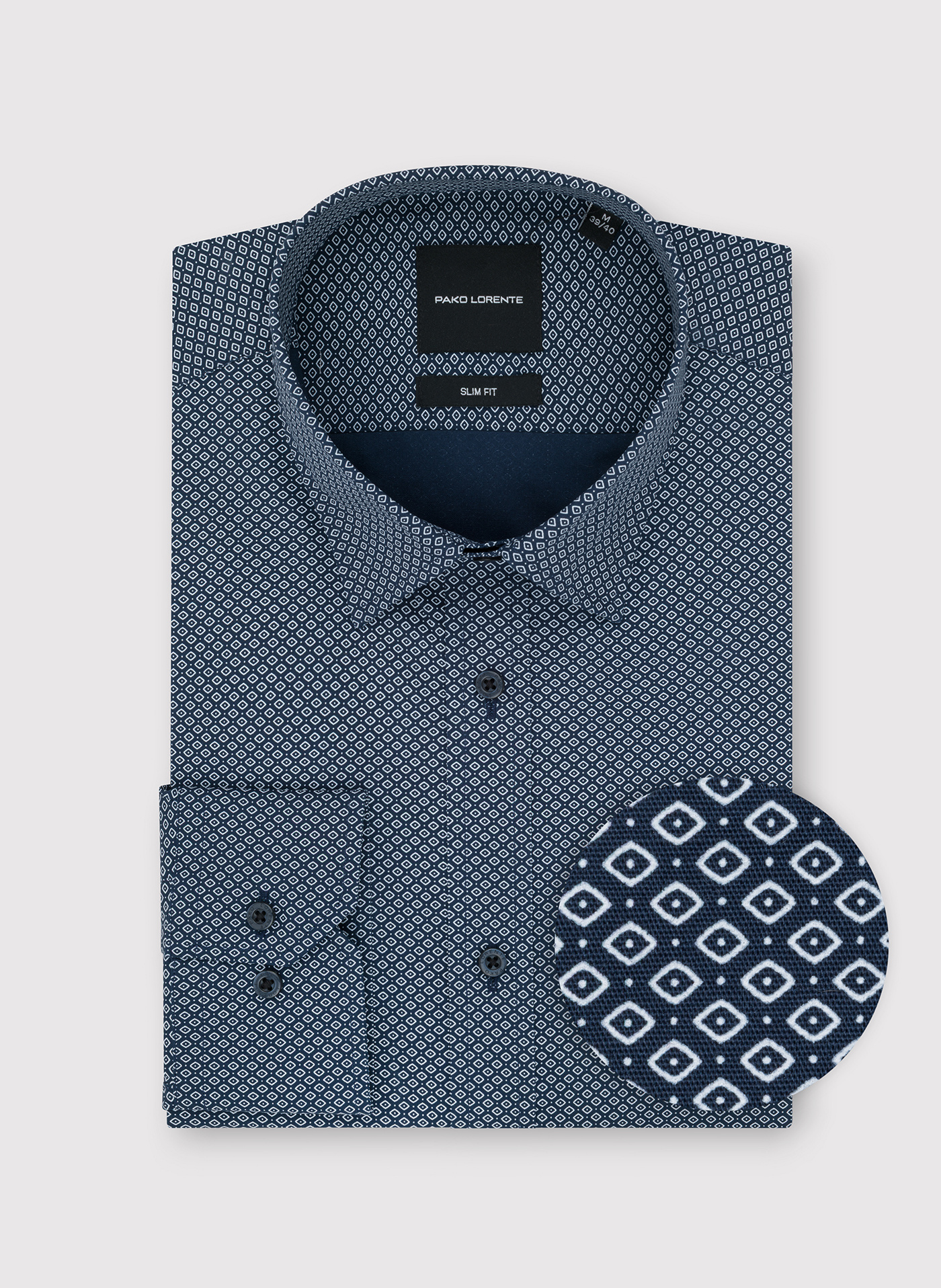 Bawełniana koszula w mikrowzór - Pako Lorente