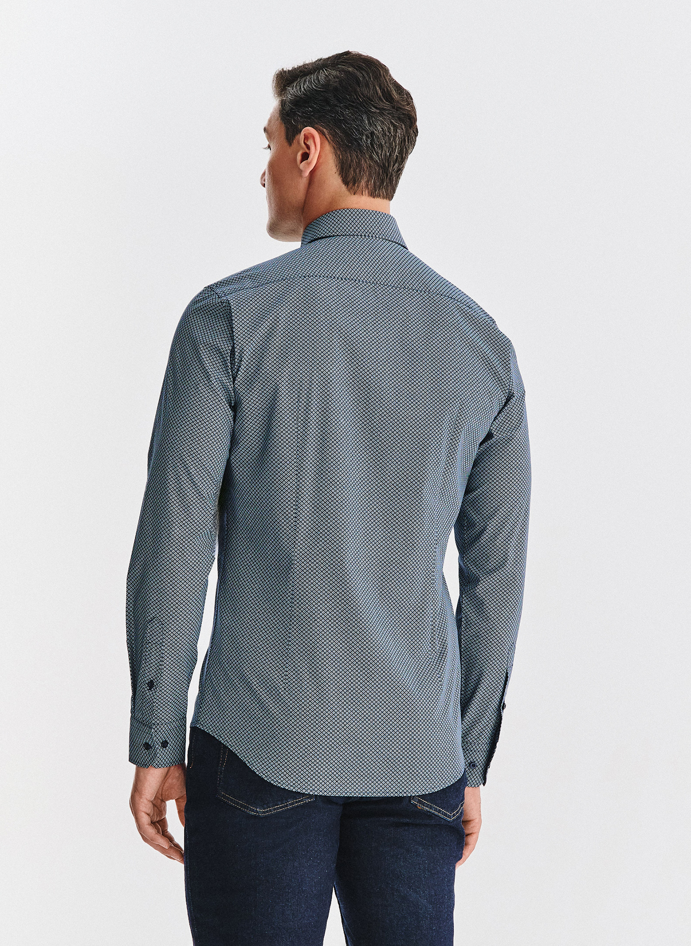 Bawełniana koszula w mikrowzór - Pako Lorente