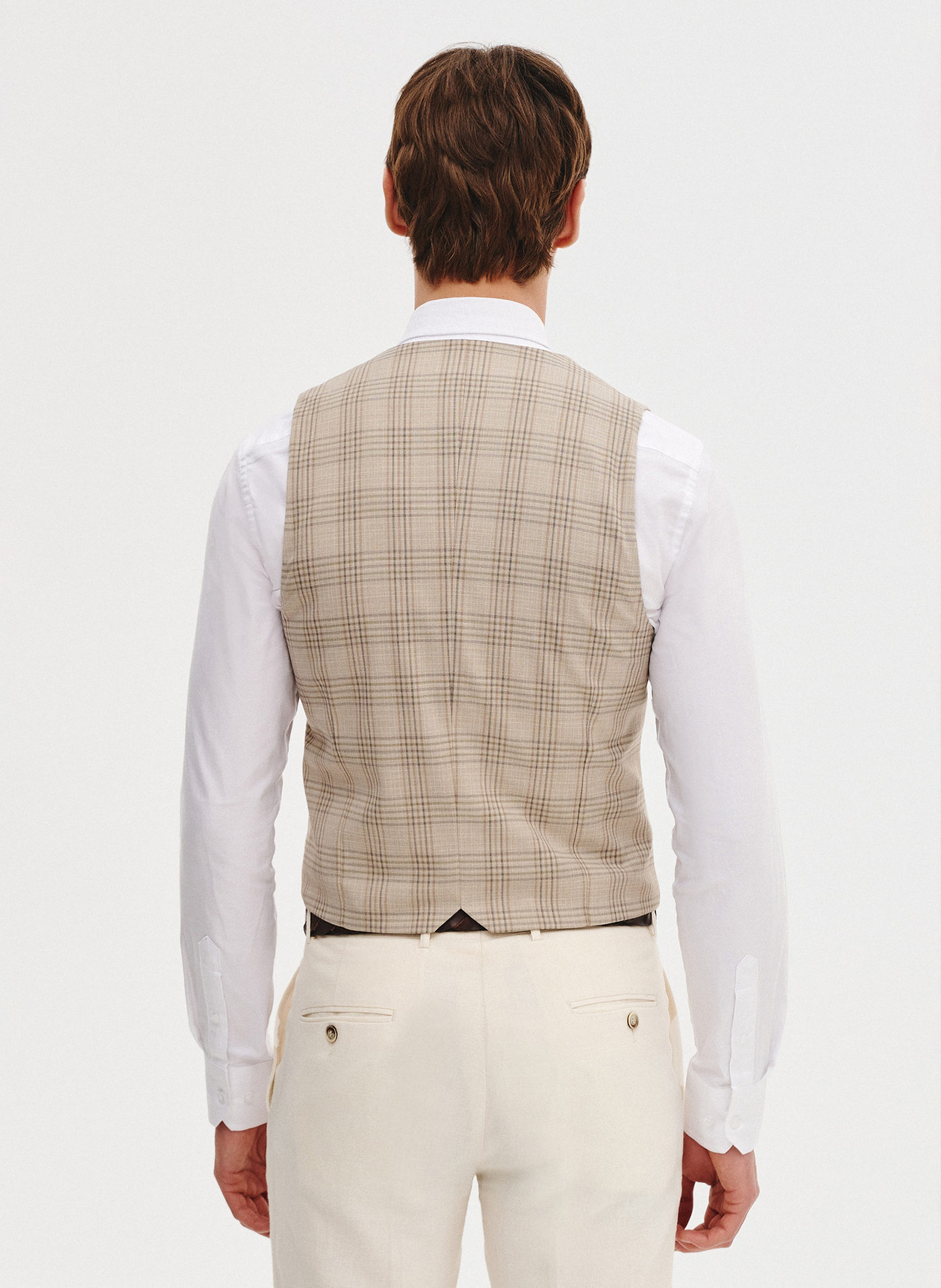 PAKO LORENTE - Dwurzędowa kamizelka męska w mocną kratę - Pako Lorente