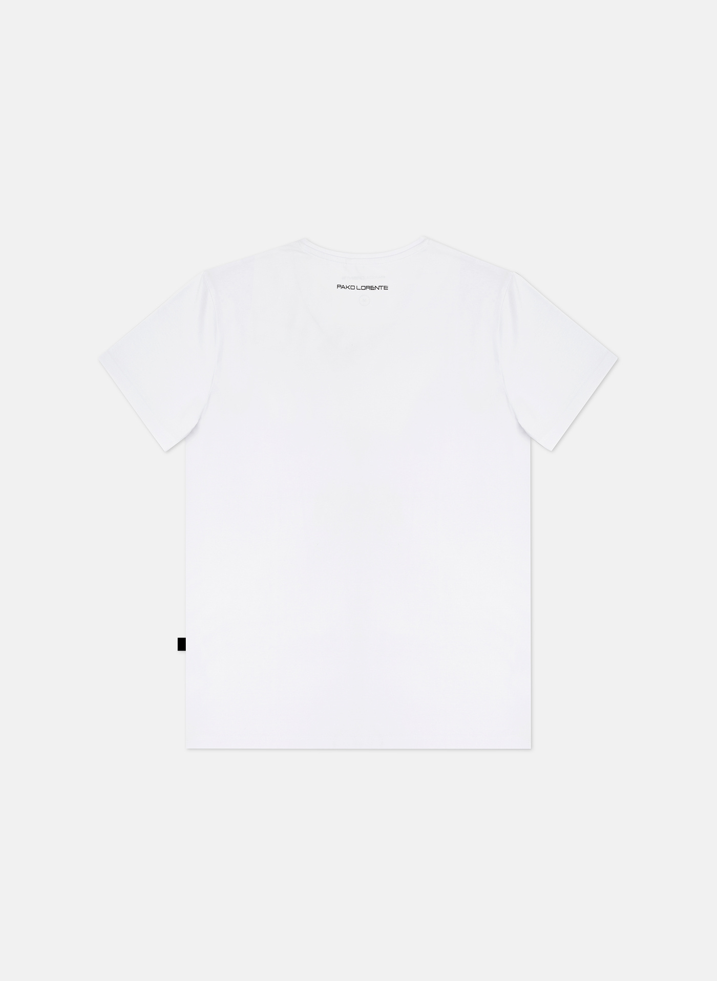 Biały gładki t-shirt v-neck - Pako Lorente