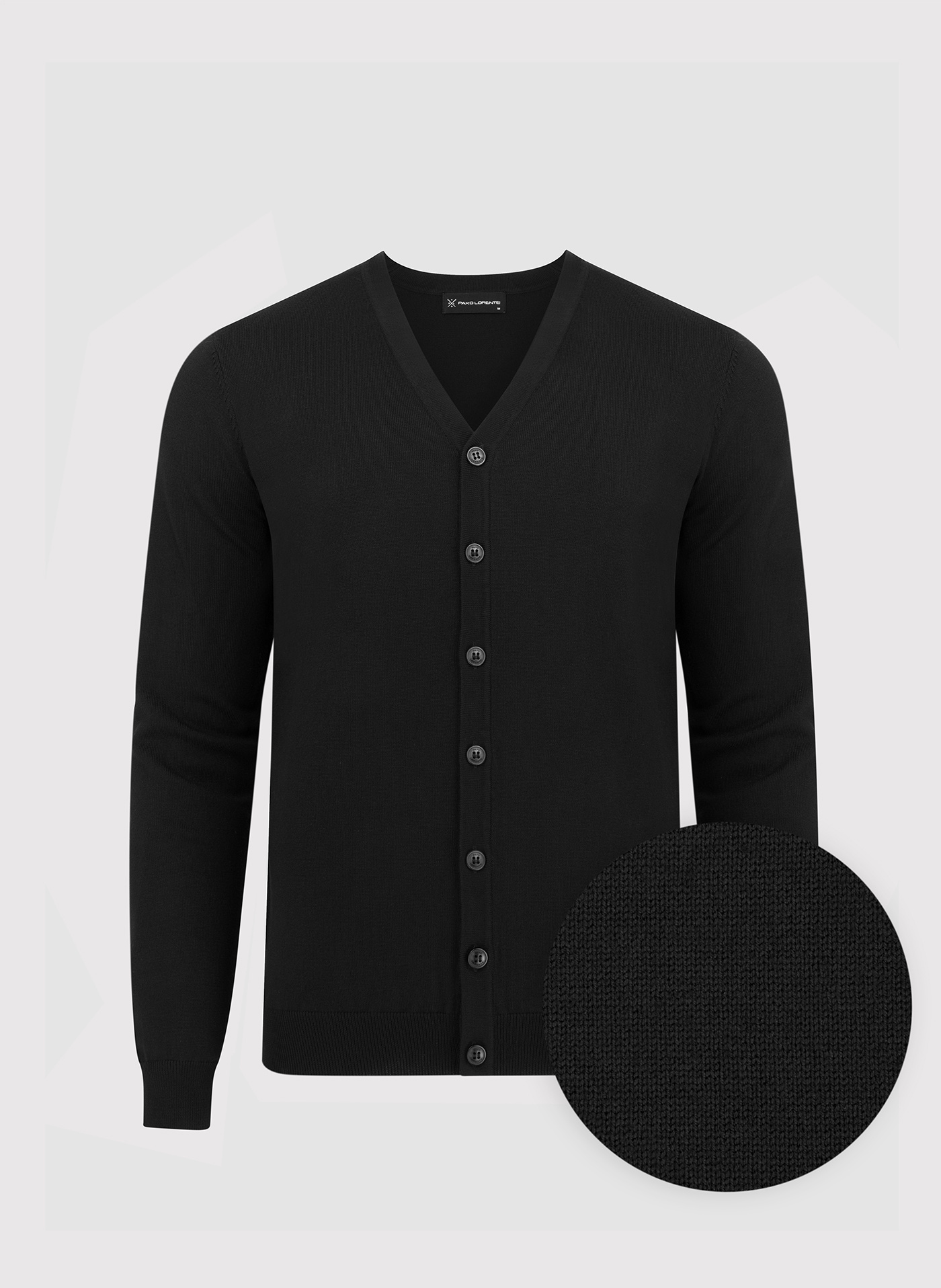 Męski kardigan w kolorze czarnym - Pako Lorente