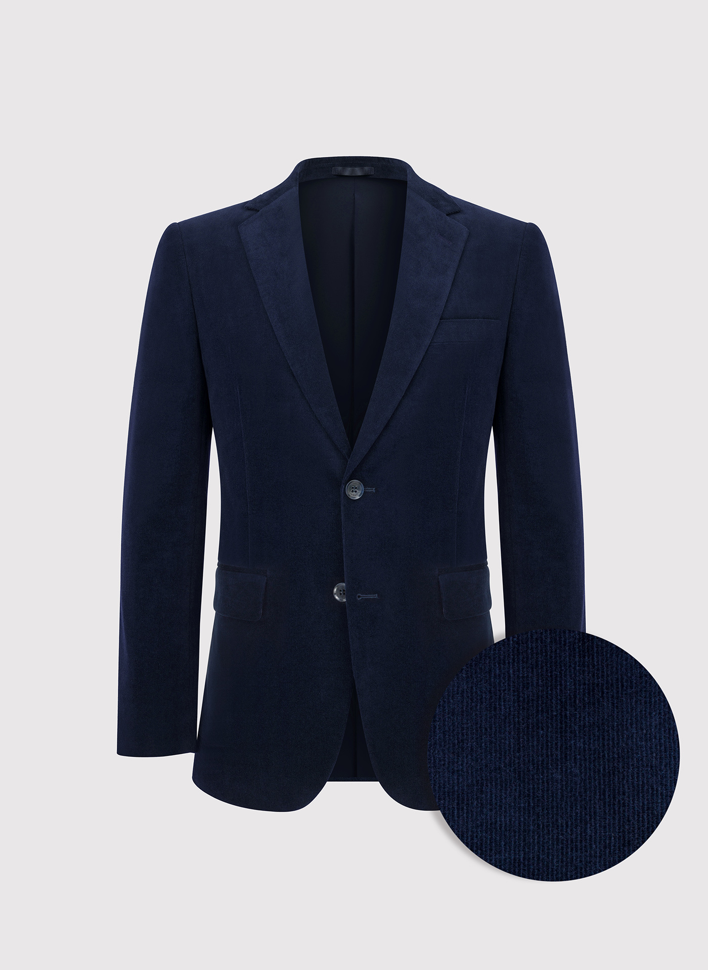 PAKO LORENTE - Granatowa sztruksowa marynarka męska - Pako Lorente