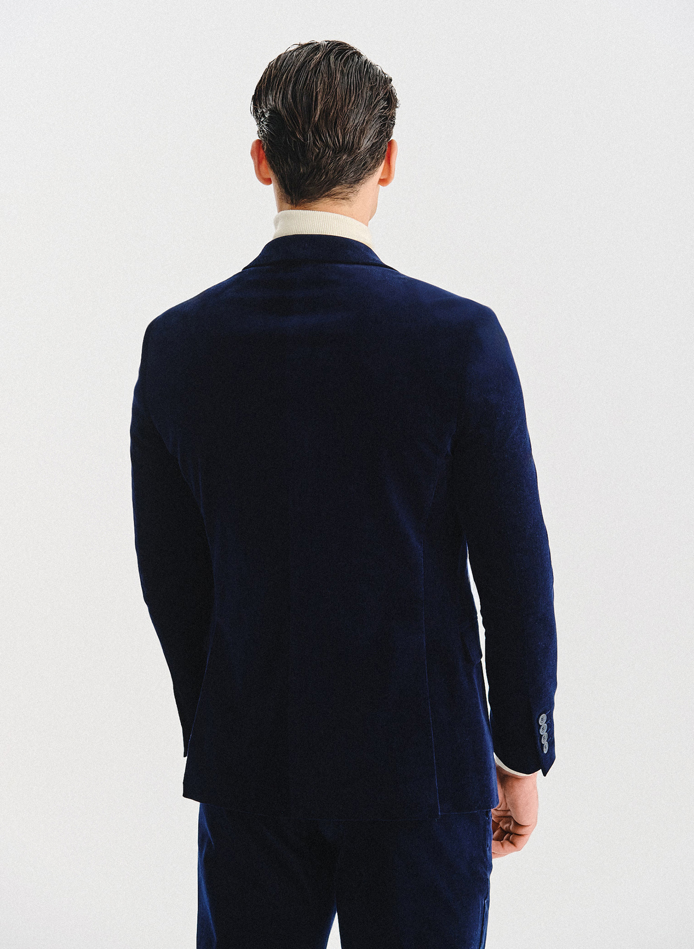 PAKO LORENTE - Granatowa sztruksowa marynarka męska - Pako Lorente