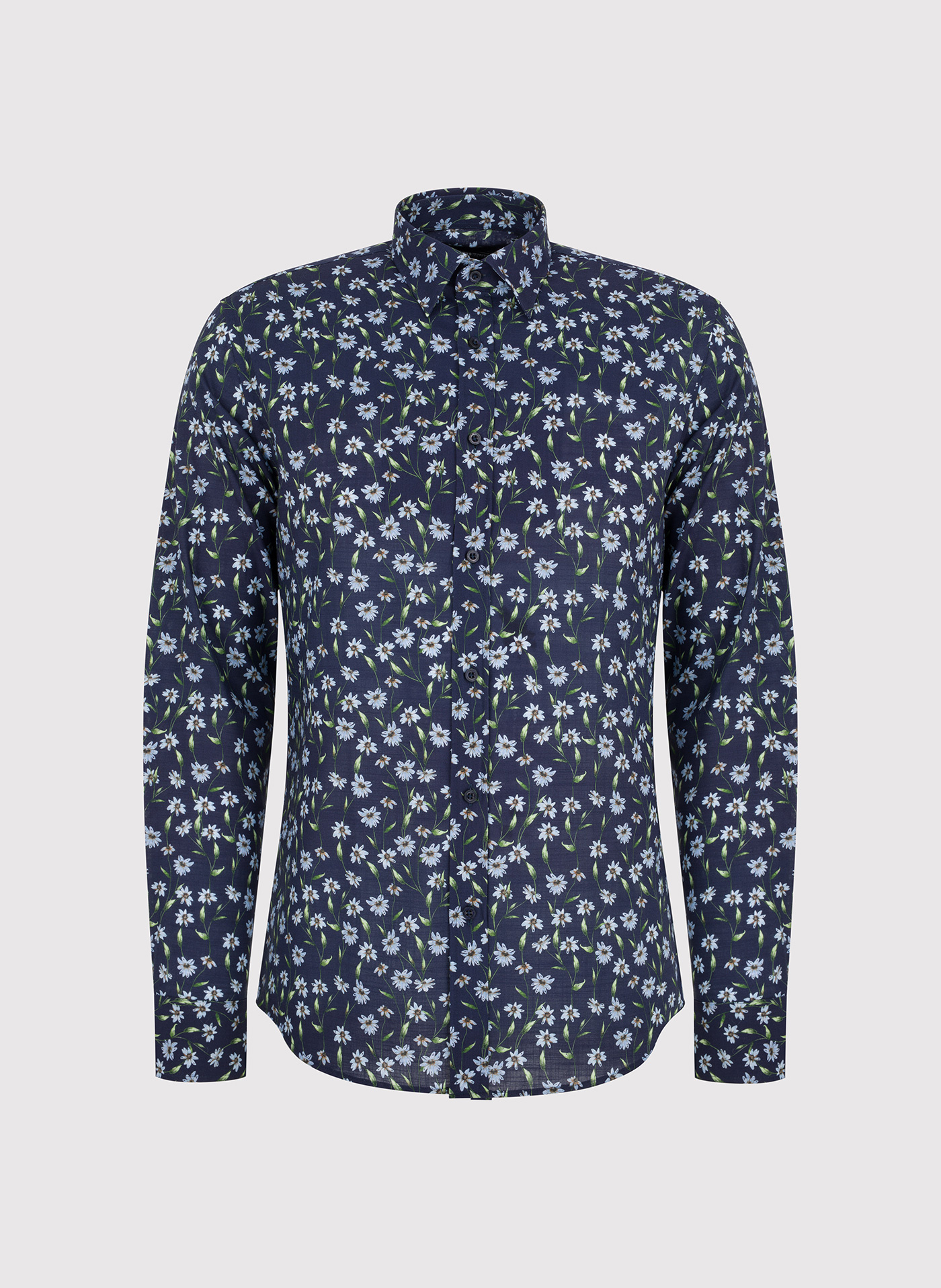 PAKO LORENTE - Bawełniana koszula w kwiaty - Pako Lorente