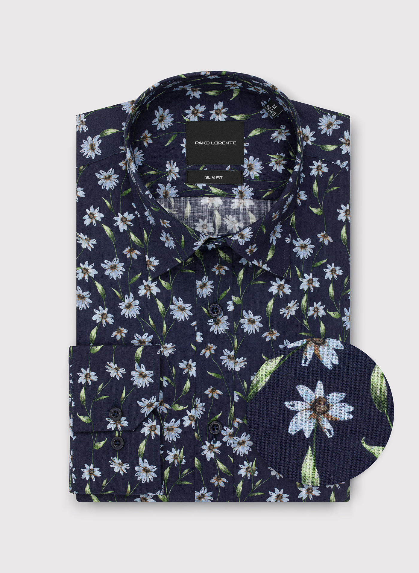 PAKO LORENTE - Bawełniana koszula w kwiaty - Pako Lorente