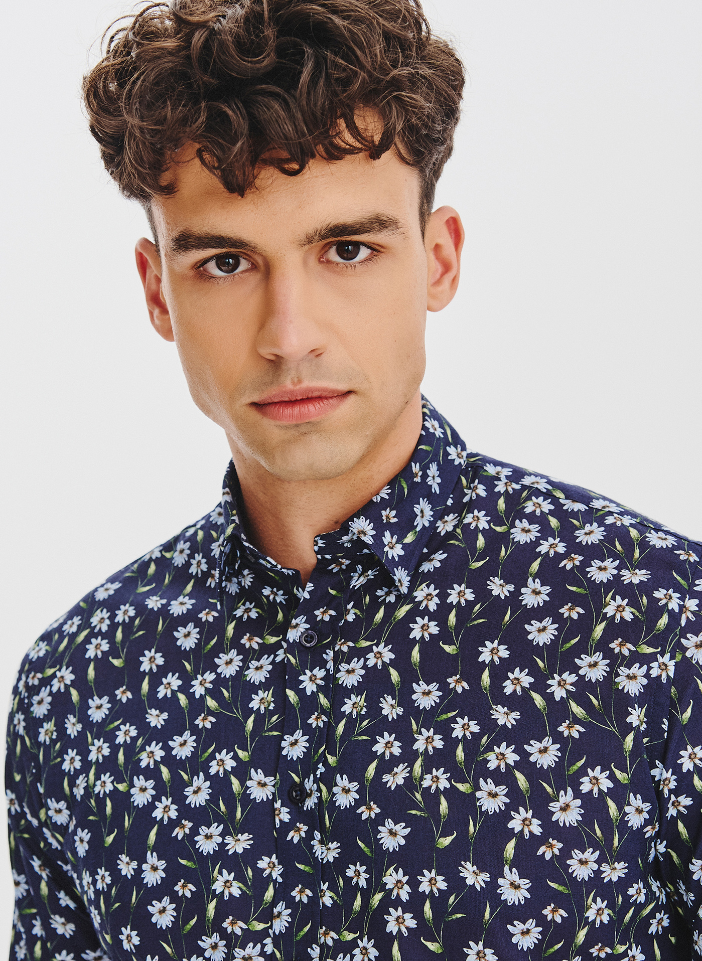 PAKO LORENTE - Bawełniana koszula w kwiaty - Pako Lorente