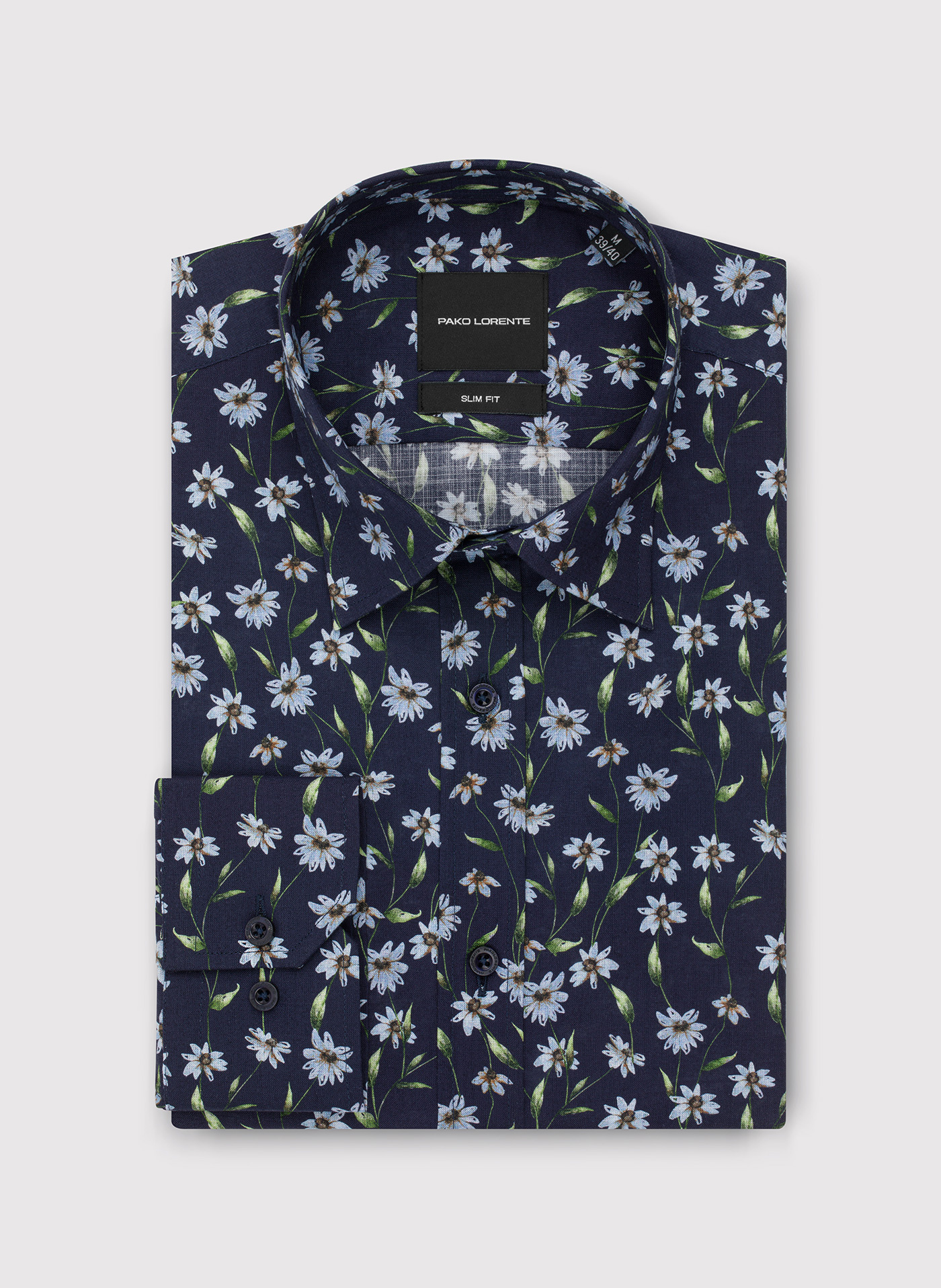 PAKO LORENTE - Bawełniana koszula w kwiaty - Pako Lorente